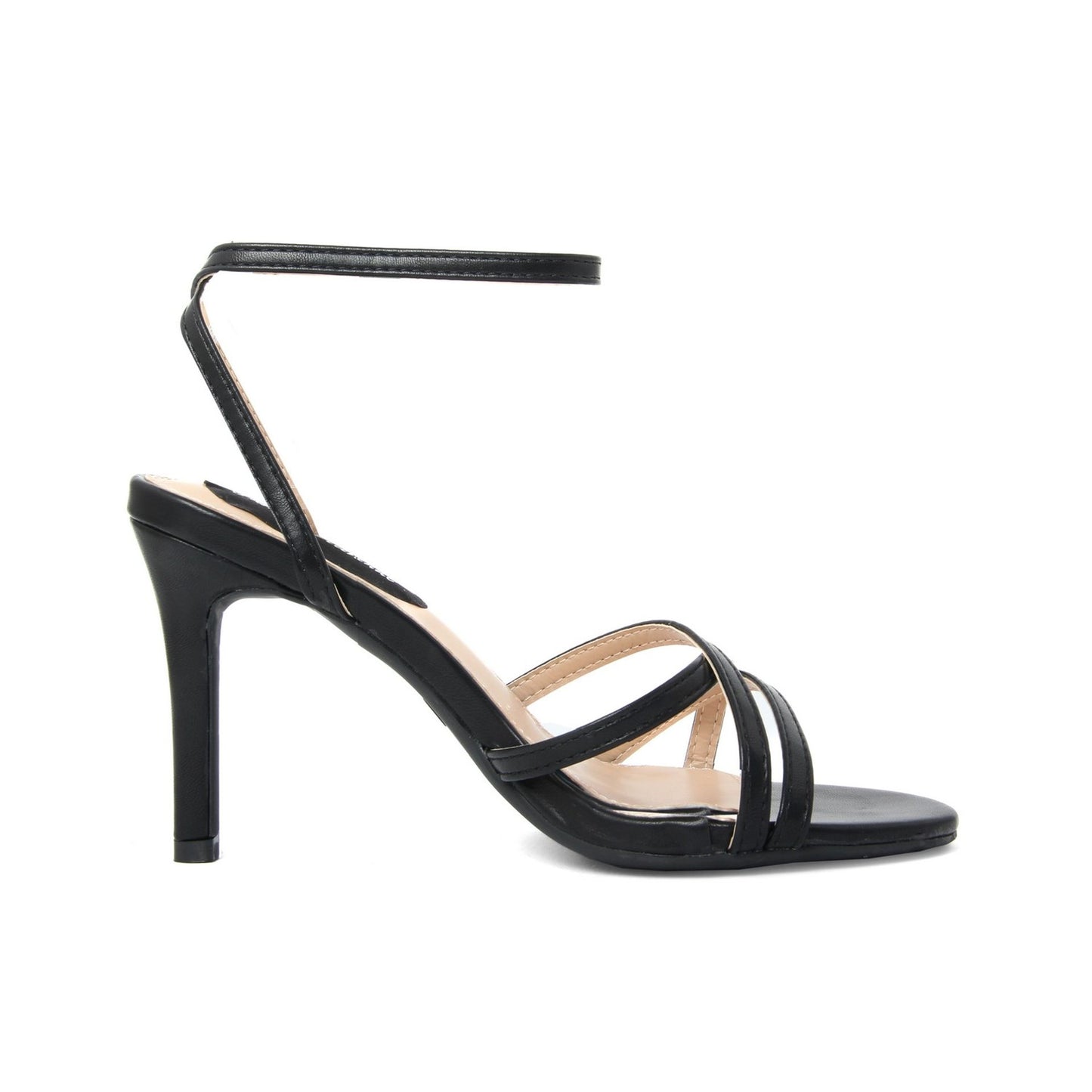 Fashion Attitude - Sandales Femme Noires à Talon Haut 10 cm