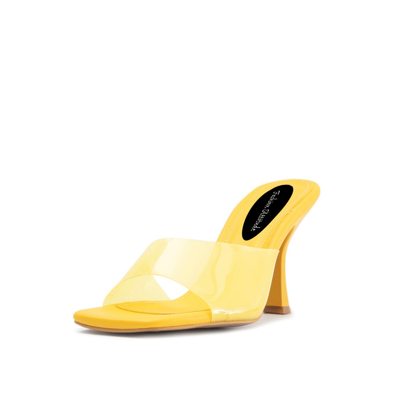 Fashion Attitude - Sandales Femme à Talon Jaune Transparent