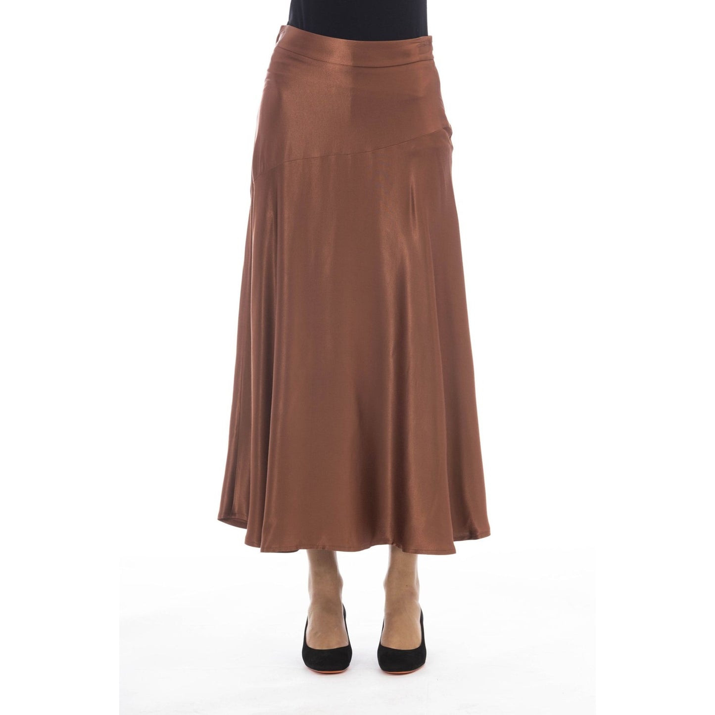 Alpha Studio – Jupe Longue Satinée en Viscose