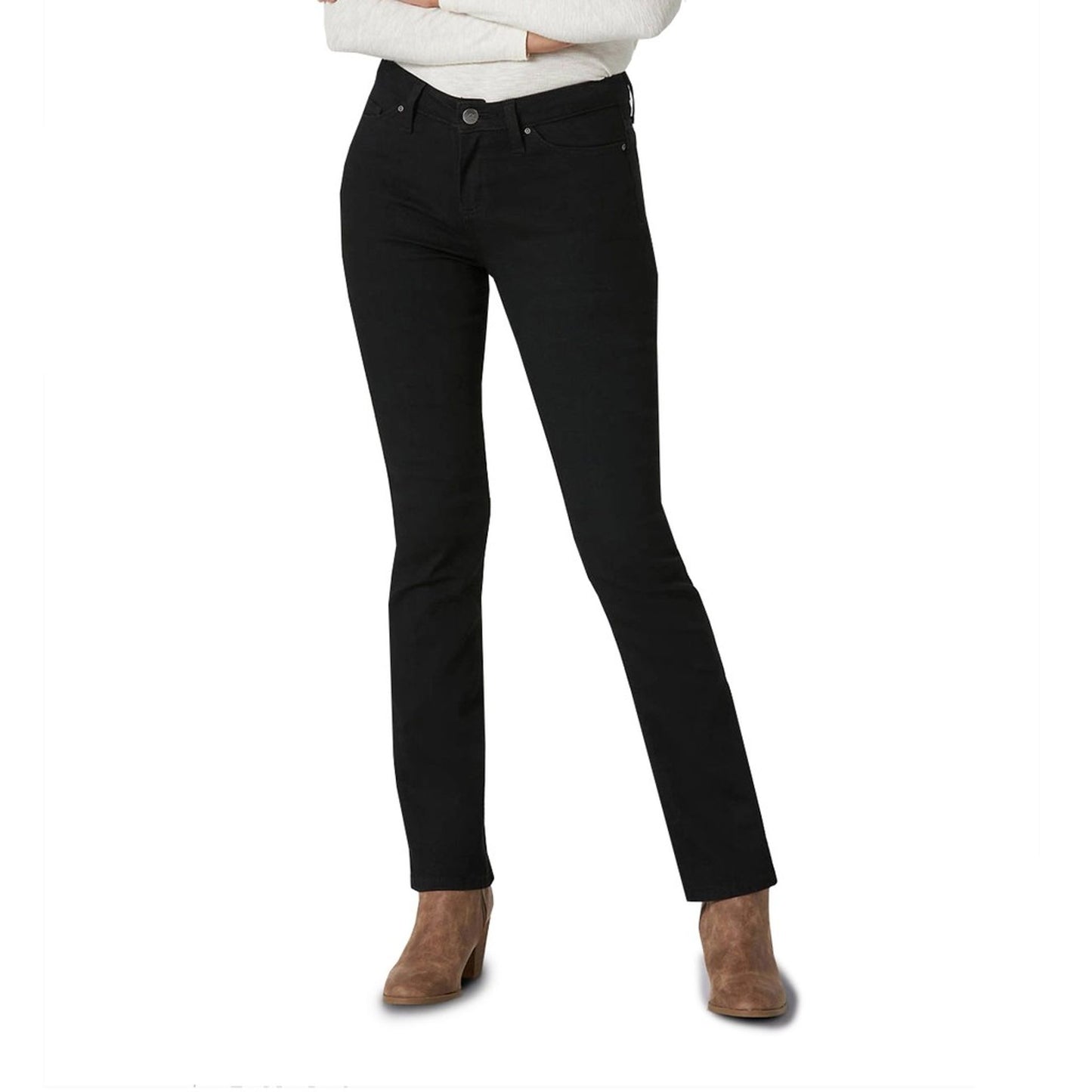 Lee - Jean Femme Coupe Régulière, Noir Élégant et Confortable