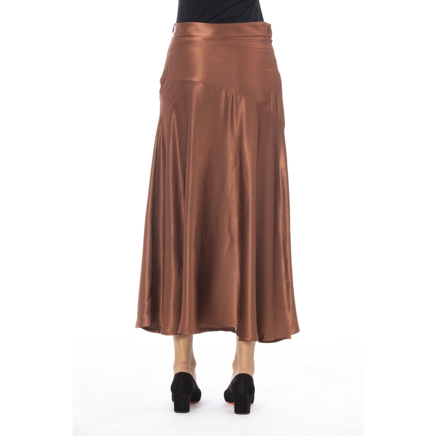 Alpha Studio – Jupe Longue Satinée en Viscose