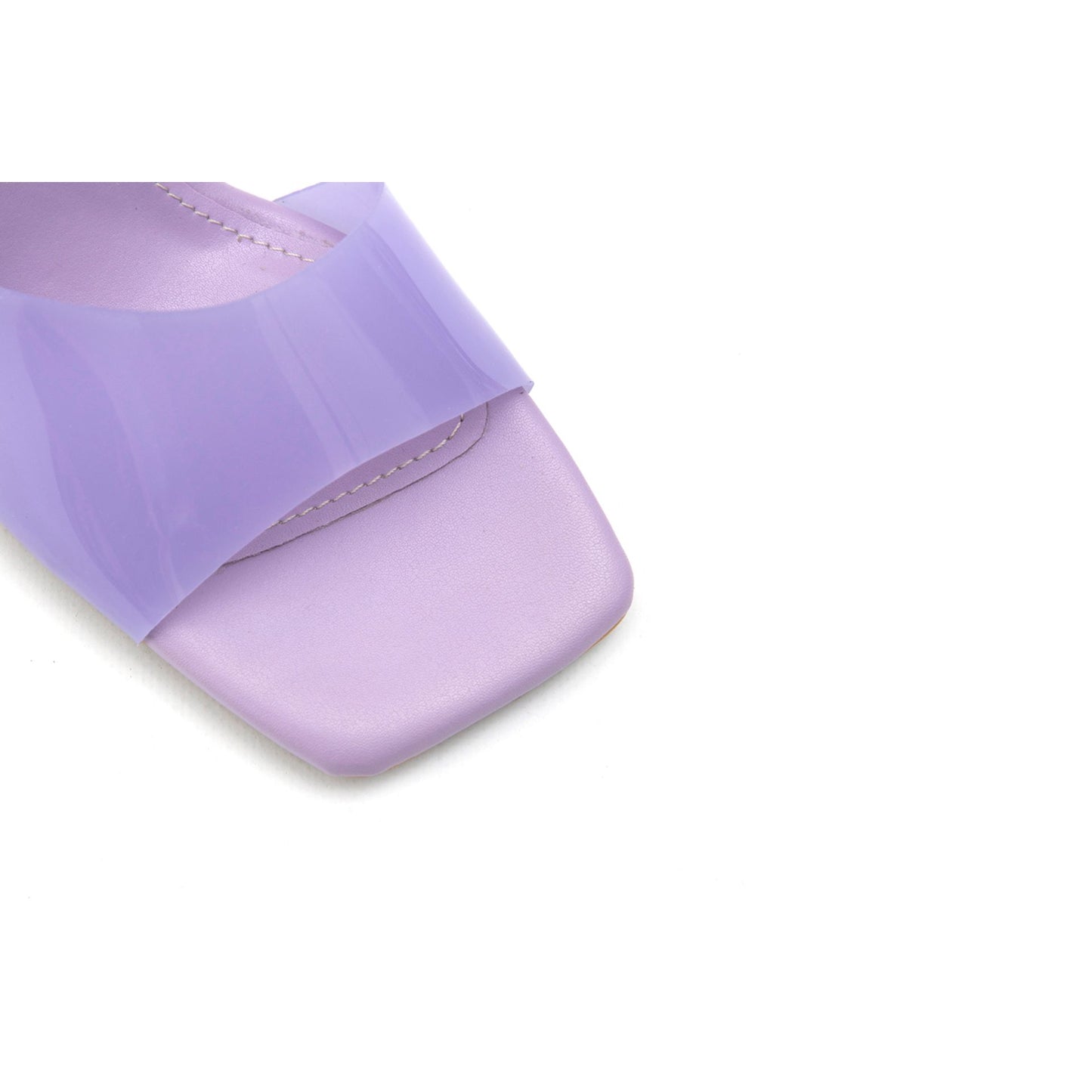 Fashion Attitude - Sandales Femme à Talon Lilas Transparent