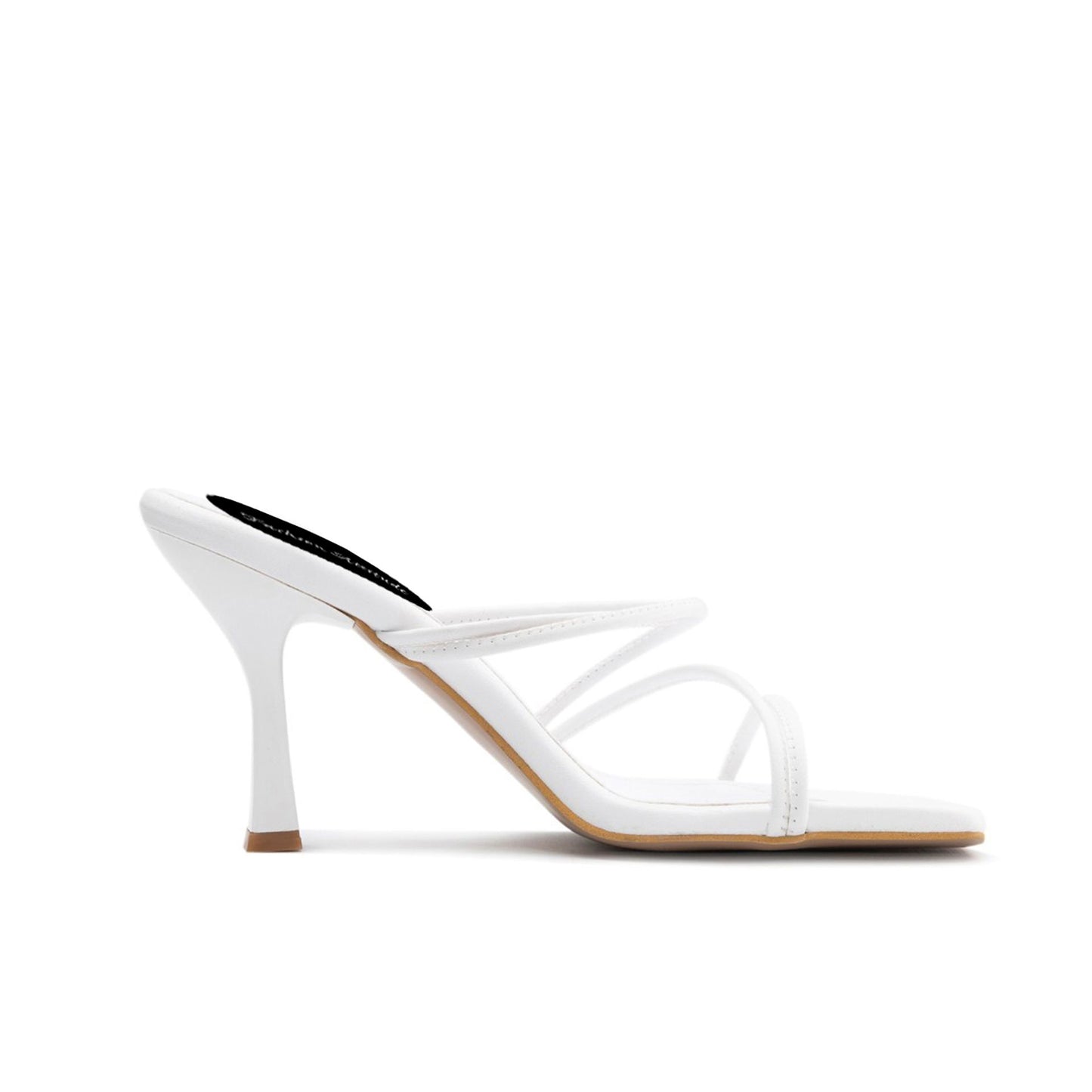 Fashion Attitude - Sandales Femme à Talon Blanc Minimaliste