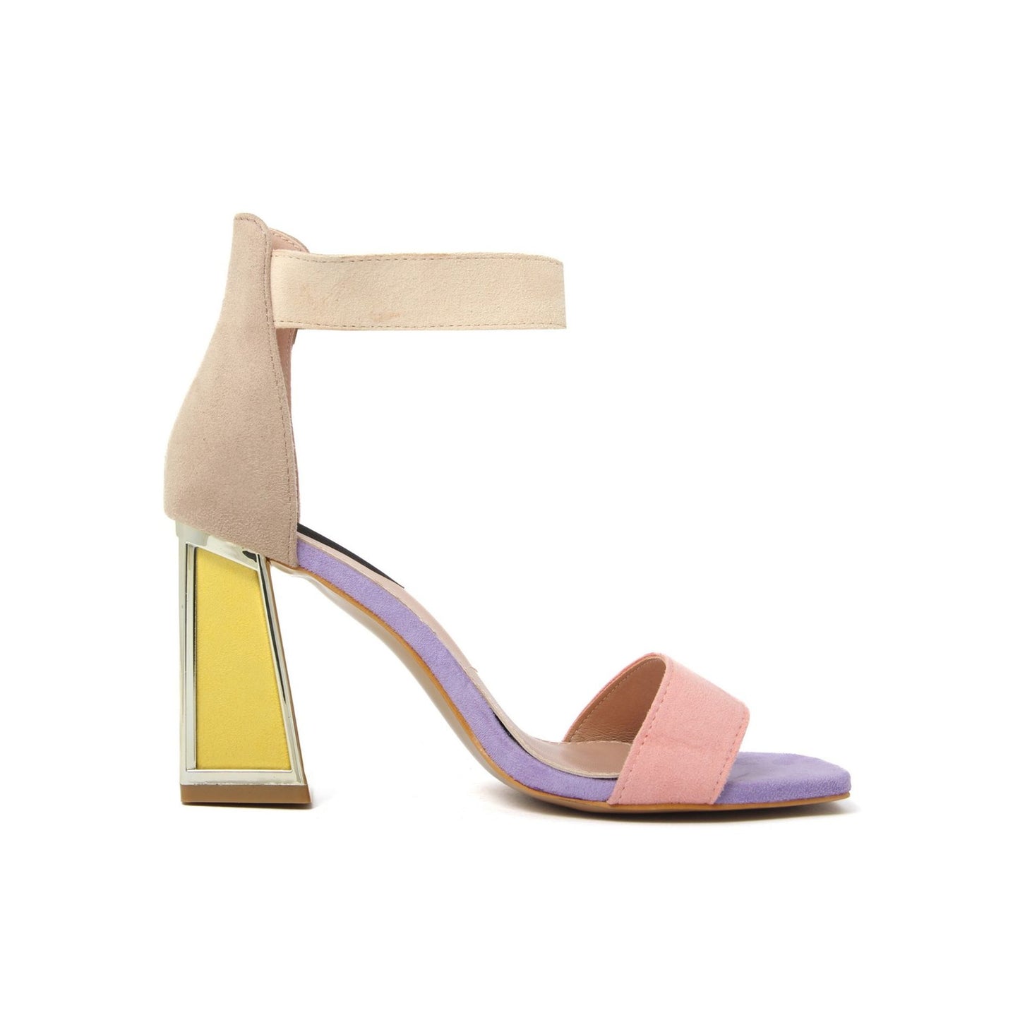 Fashion Attitude - Sandales Femme Multicolores à Talon Bloc 8 cm