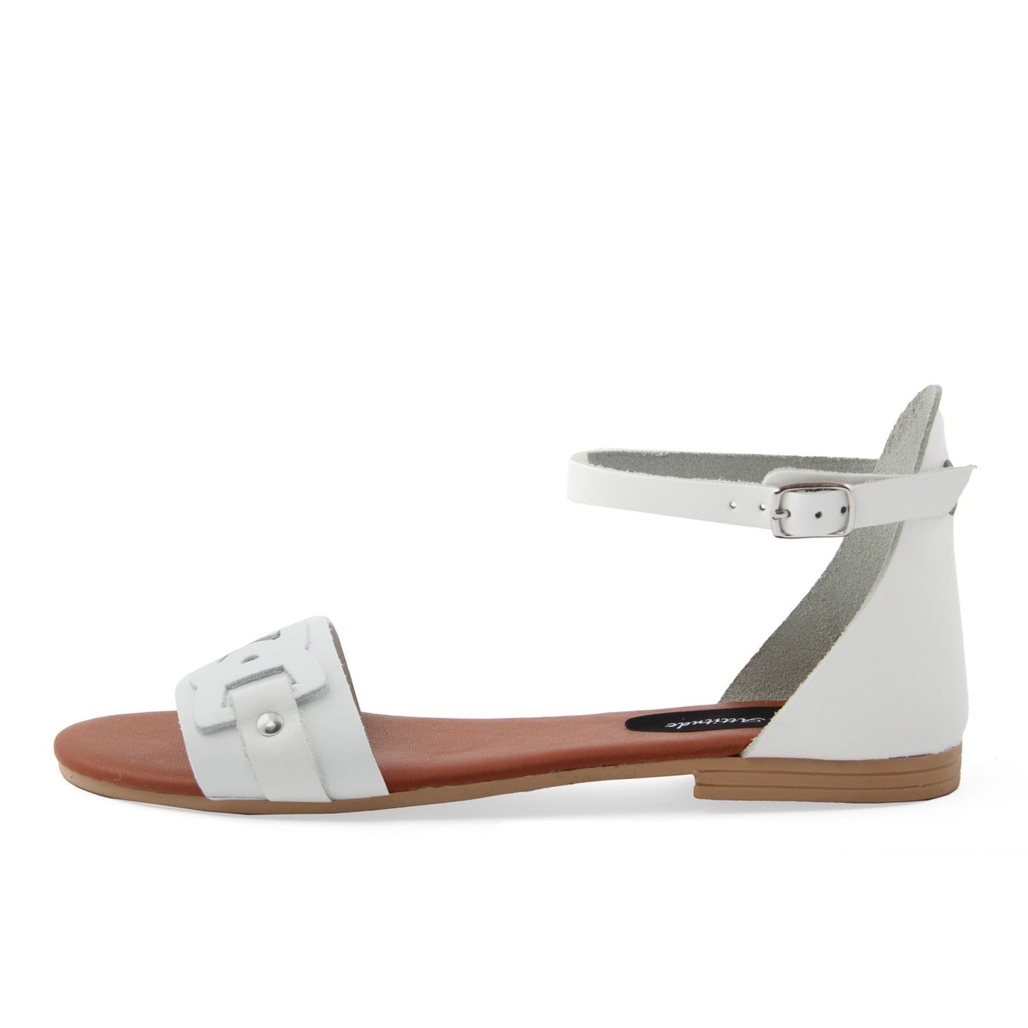 Fashion Attitude - Sandales Femme (Blanc avec Détail Décoratif)