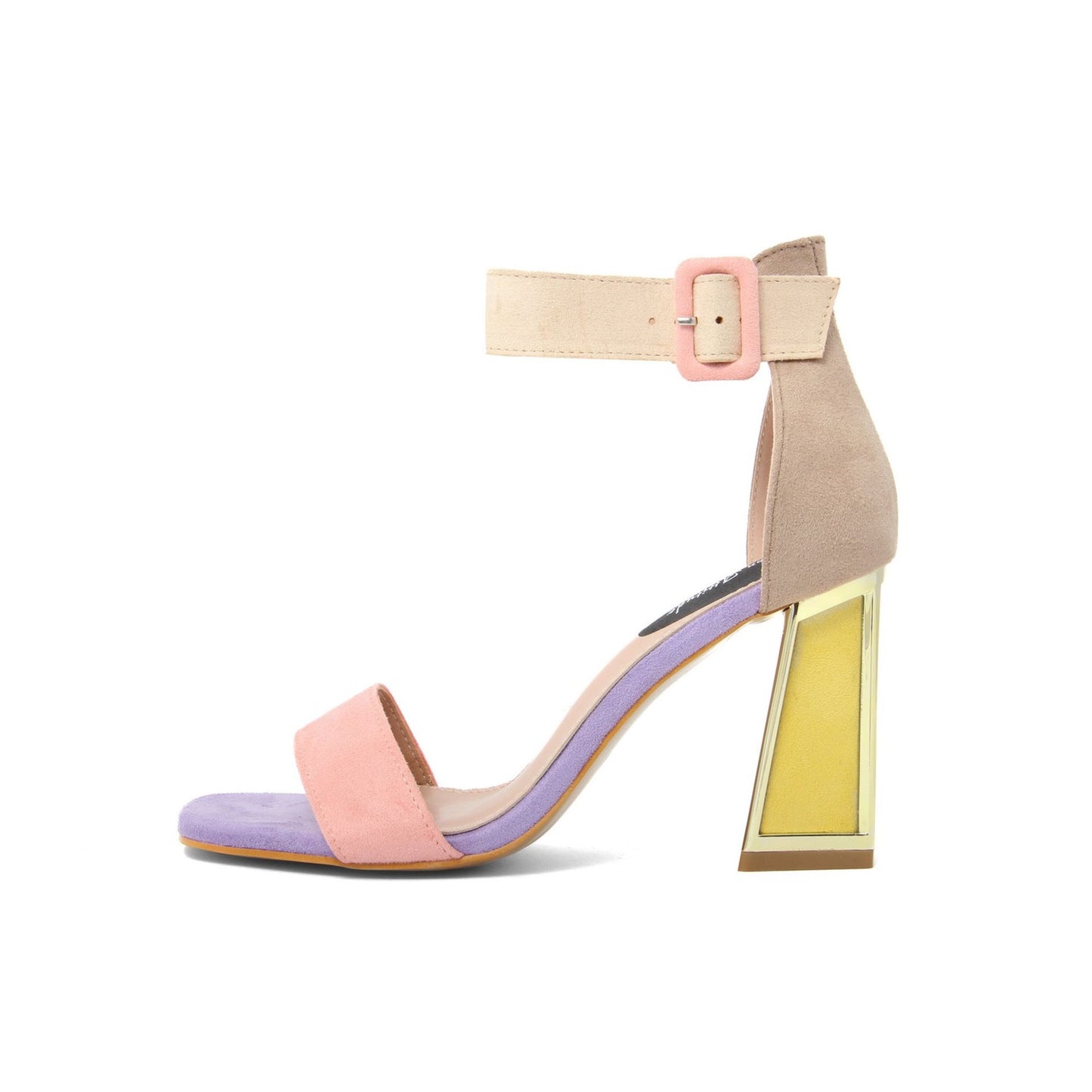 Fashion Attitude - Sandales Femme Multicolores à Talon Bloc 8 cm