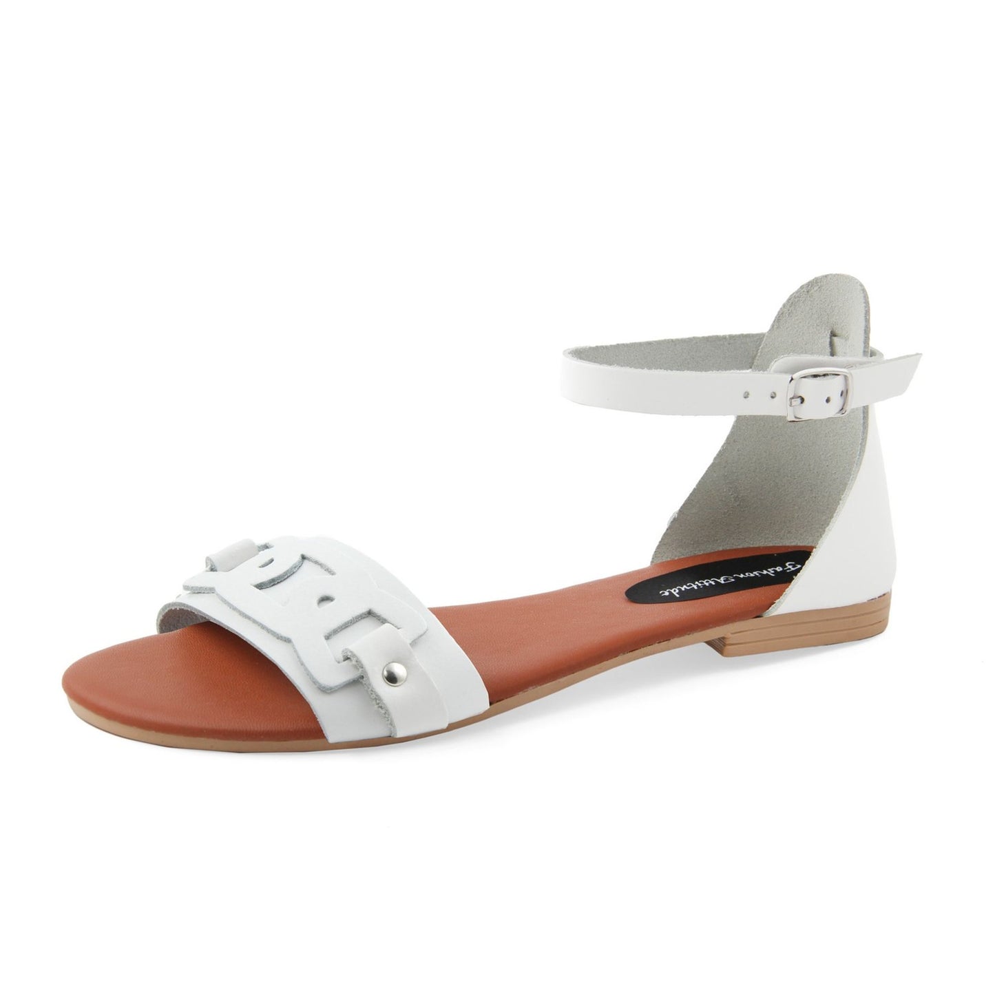 Fashion Attitude - Sandales Femme (Blanc avec Détail Décoratif)