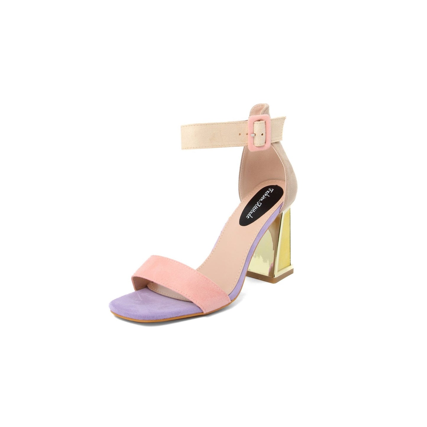 Fashion Attitude - Sandales Femme Multicolores à Talon Bloc 8 cm