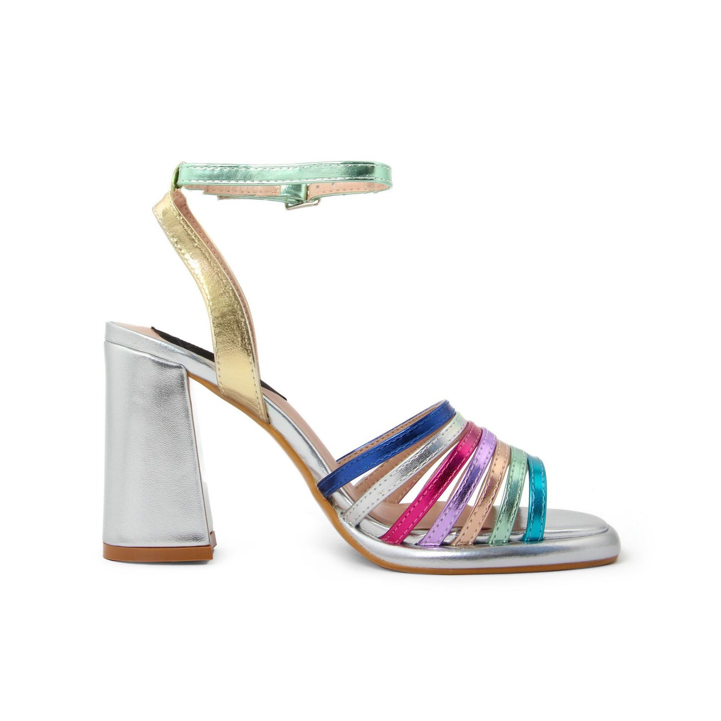 Fashion Attitude - Sandales Femme Multicolores à Talon Bloc