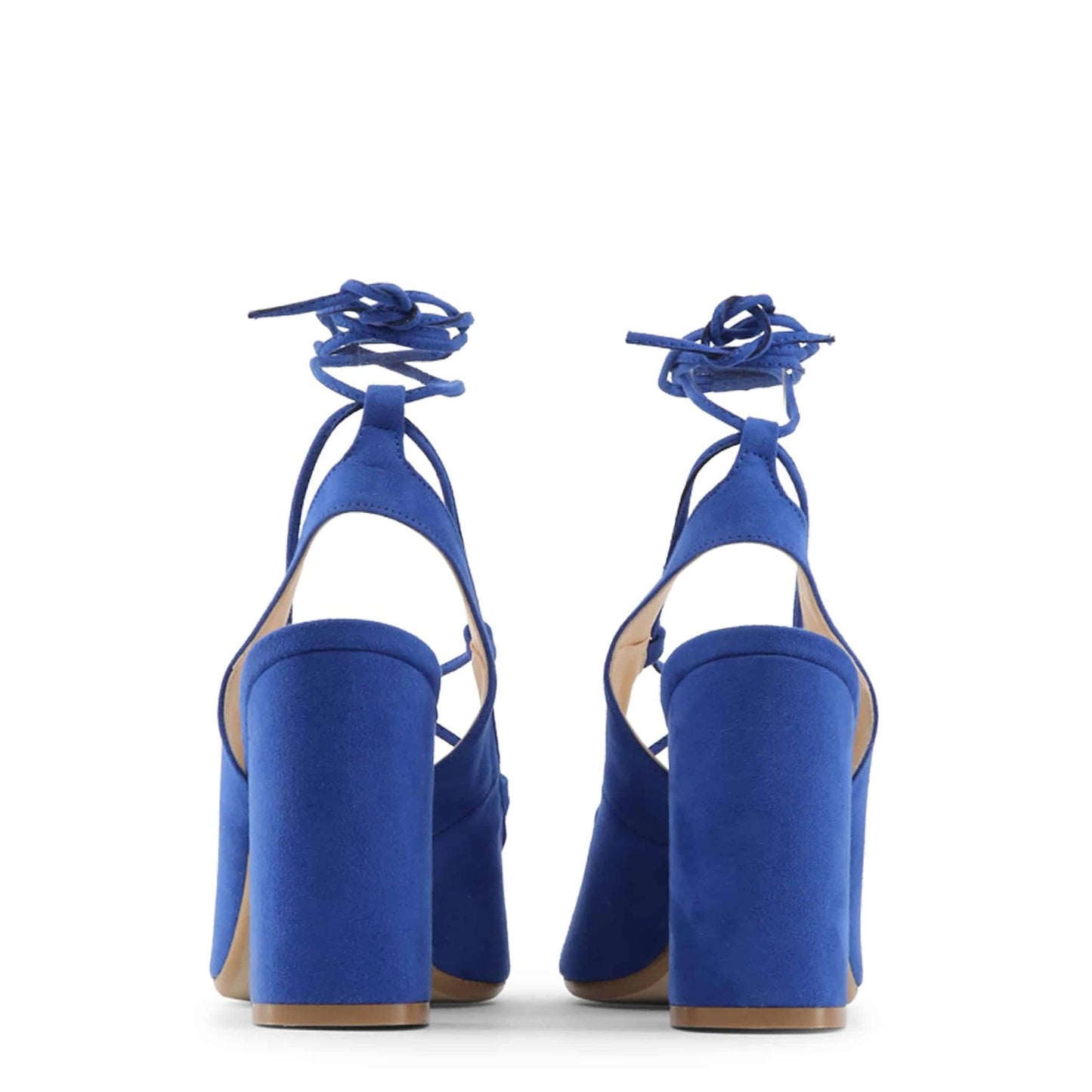 Made in Italia - Sandales Femme Bleues à Talon Haut 10 cm avec Lacet à la Cheville