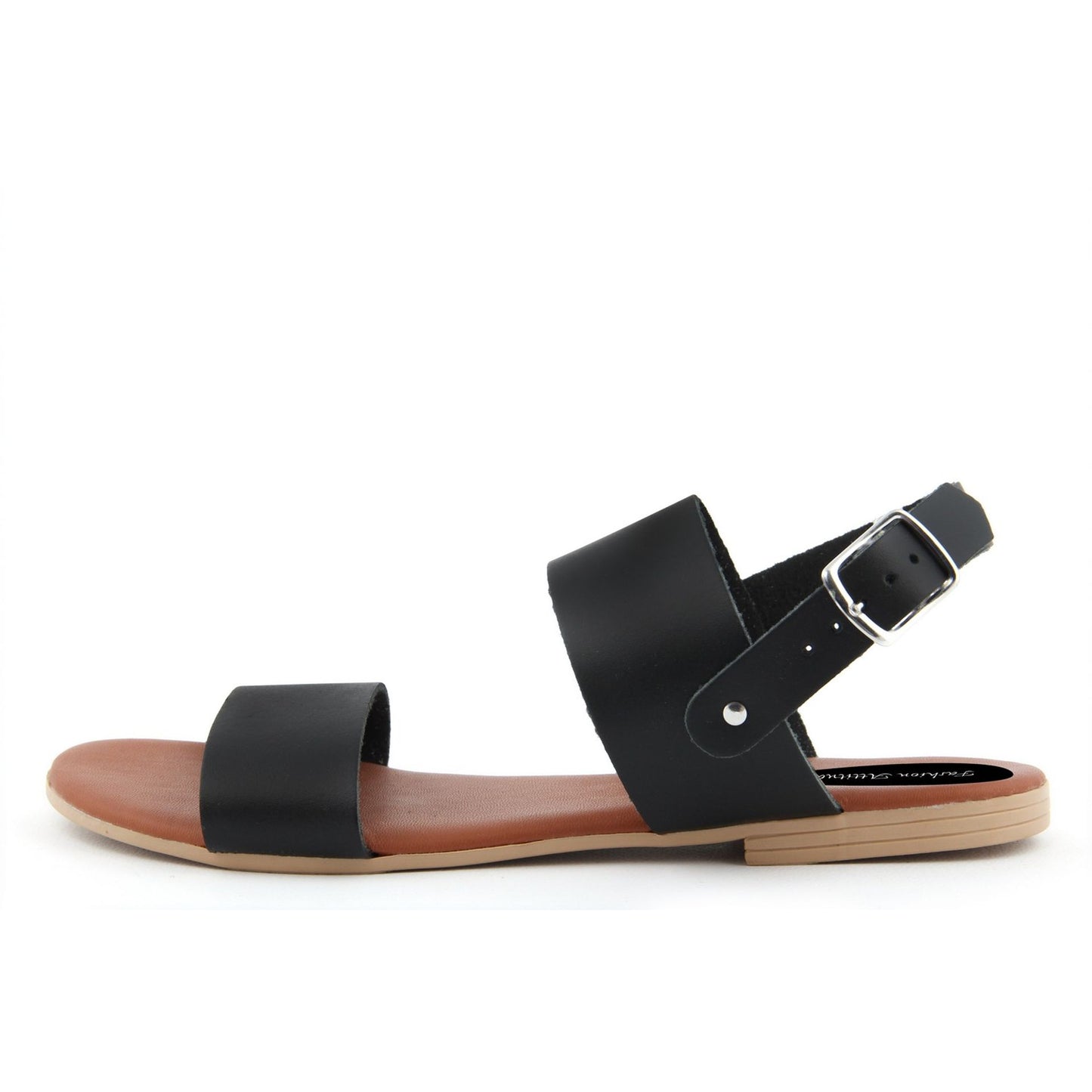 Fashion Attitude - Sandales Femme (Noir Minimaliste)