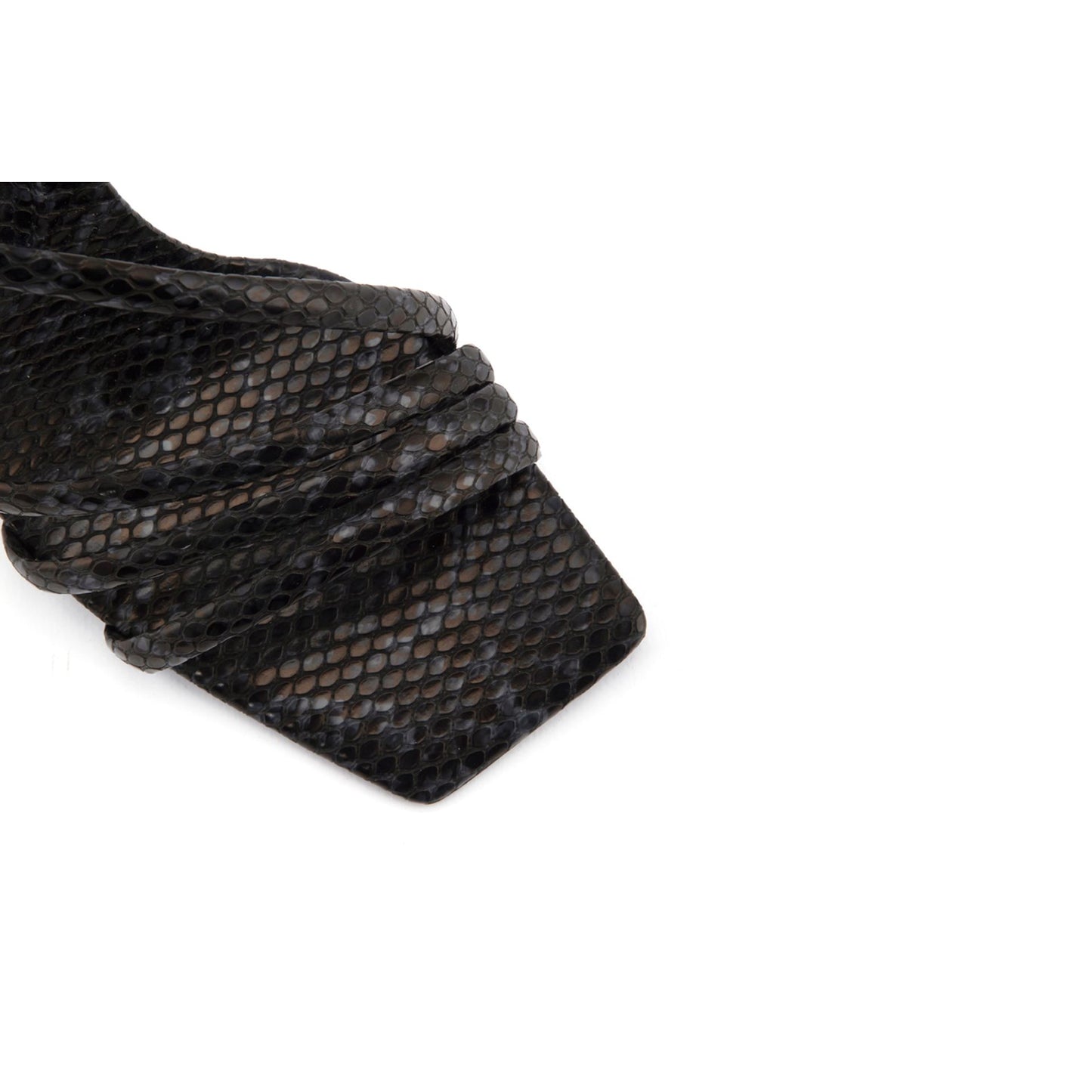 Fashion Attitude - Sandales Femme à Talon Effet Python Noir