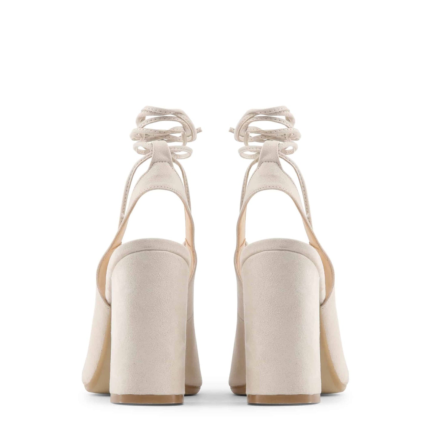 Made in Italia - Sandales Femme Beiges à Talon Haut 10 cm avec Lacet à la Cheville