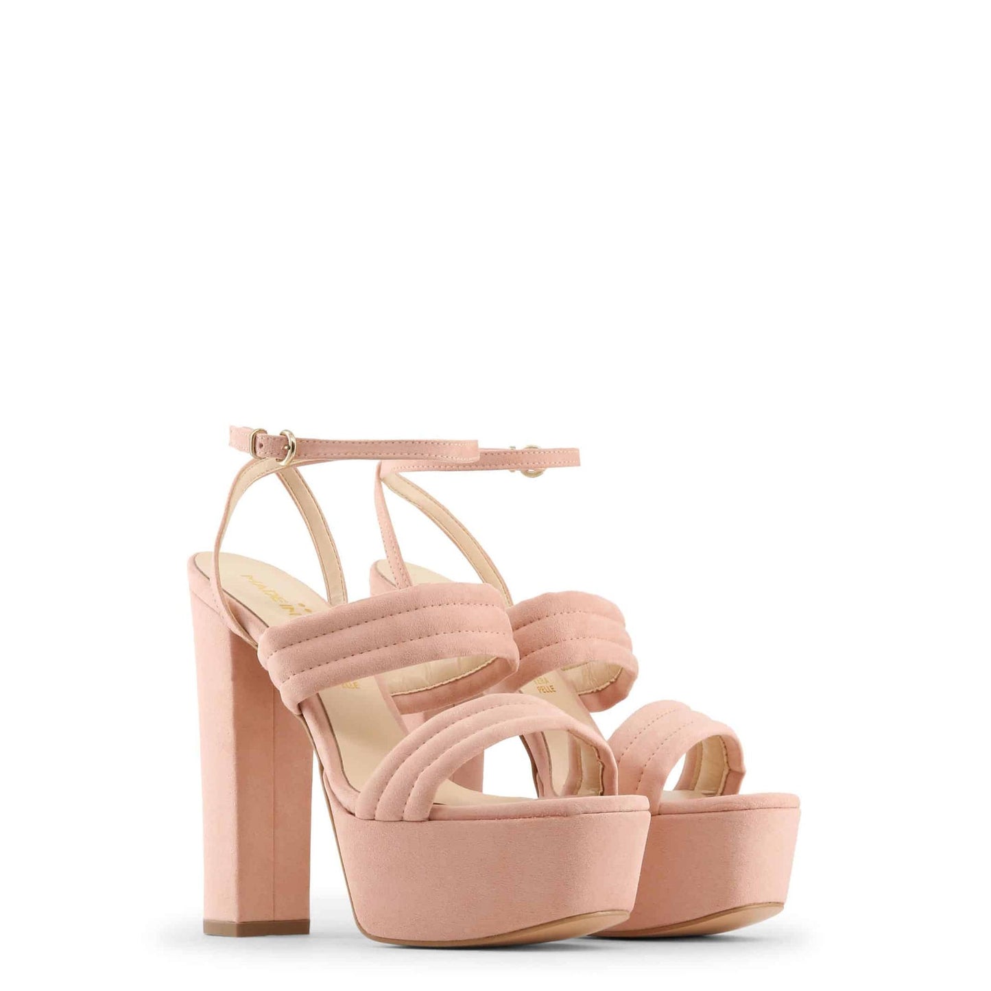 Made in Italia - Sandales Femme en Éco-Suède à Talon Haut 15 cm avec Plateau
