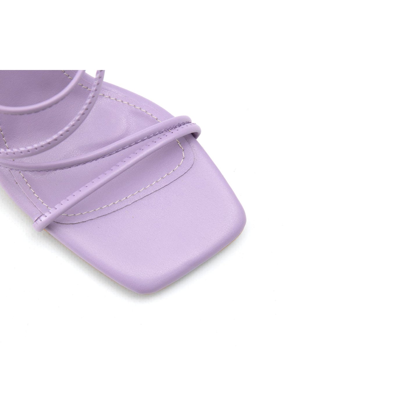 Fashion Attitude - Sandales Femme à Talon Lilas Minimaliste