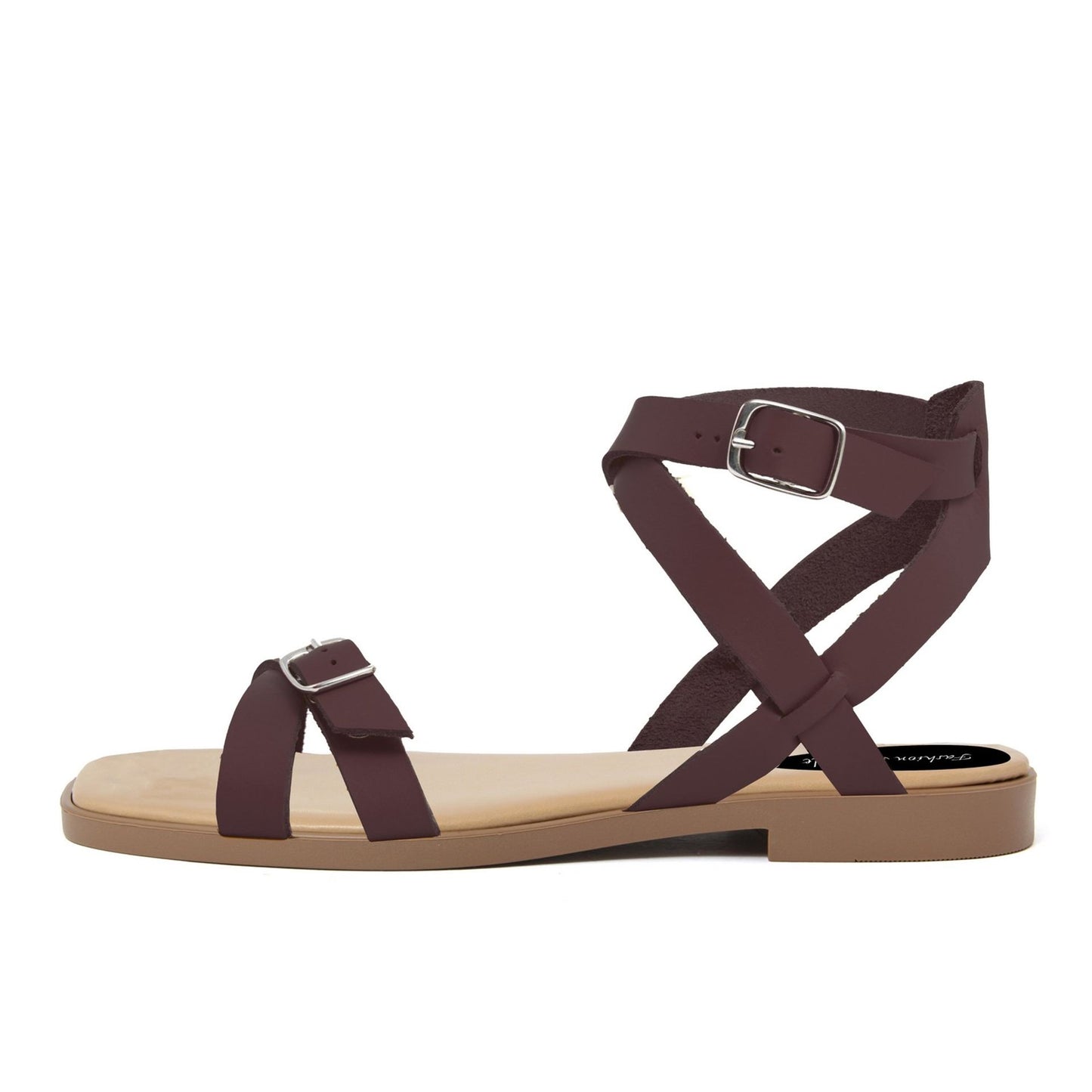 Fashion Attitude - Sandales Femme (Brun Foncé)