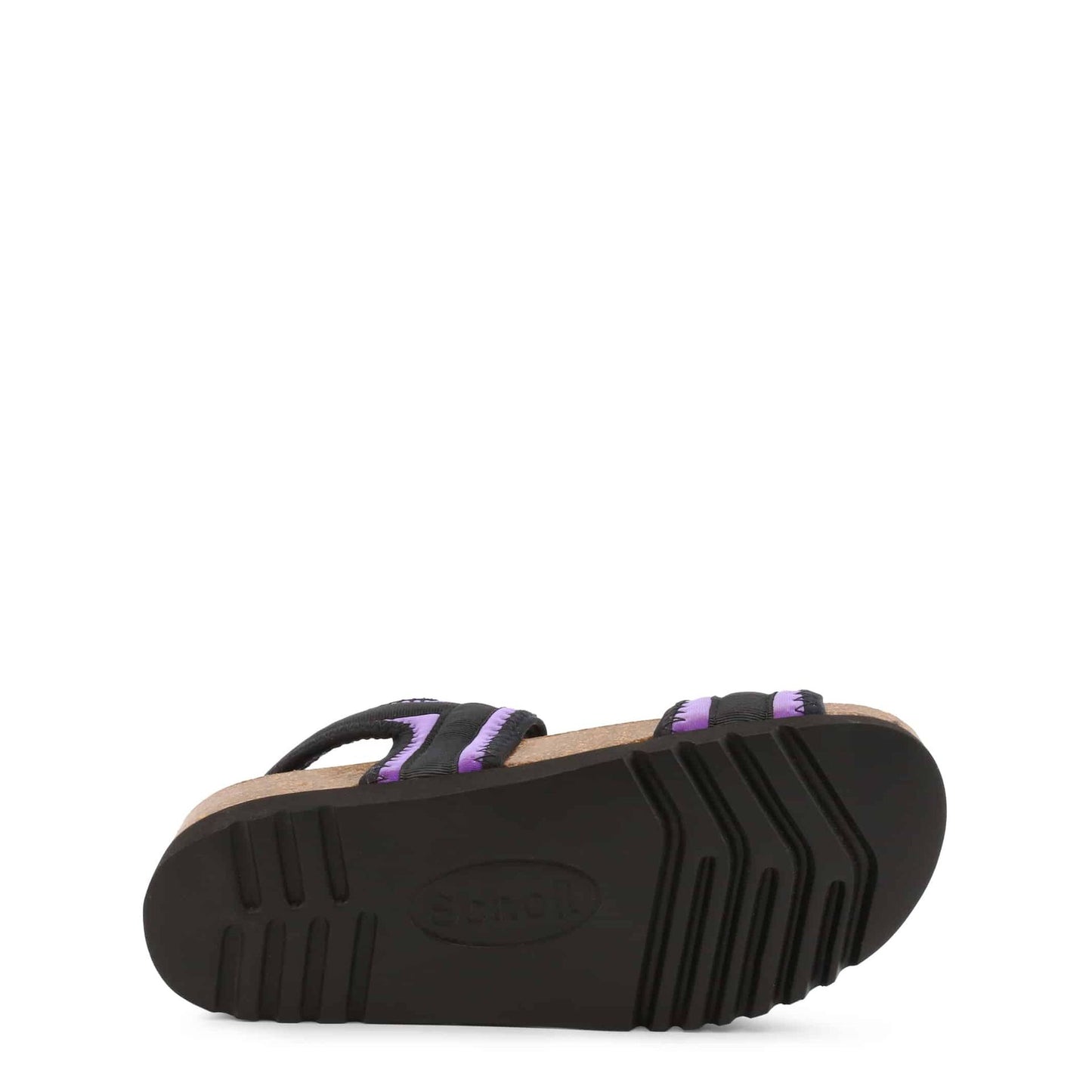 Scholl - Sandales Femme Violettes et Noires avec Technologie Gelactiv, Bioprint et Memory Cushion