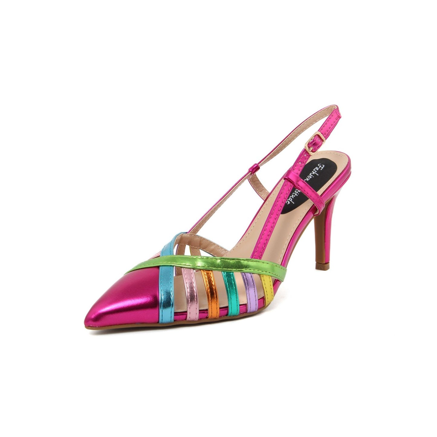 Fashion Attitude - Sandales Femme à Talon Aigu Fuchsia Multicolore Élégant