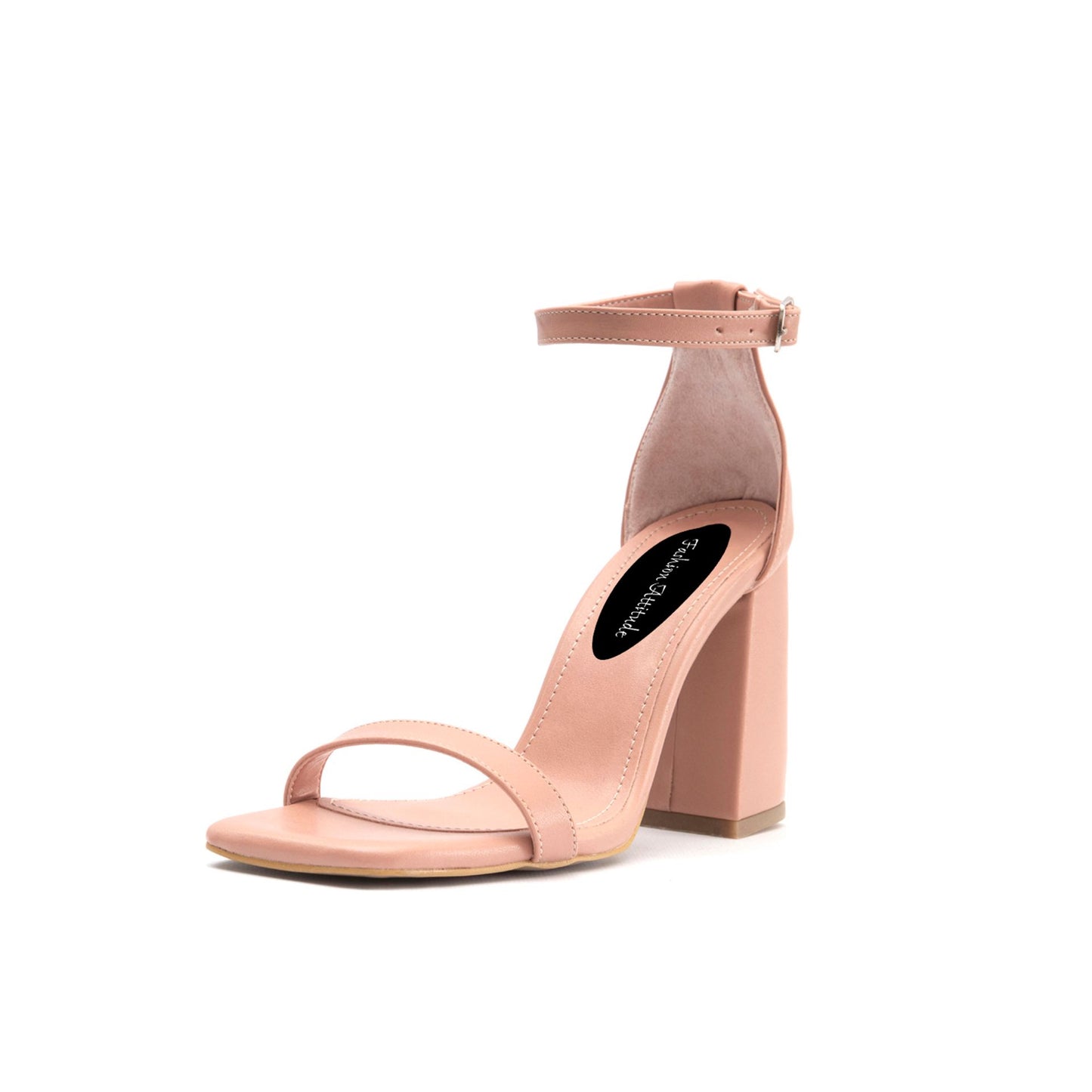Fashion Attitude - Sandales Femme à Talon Bloc 9,5 cm Rose Pâle Élégant
