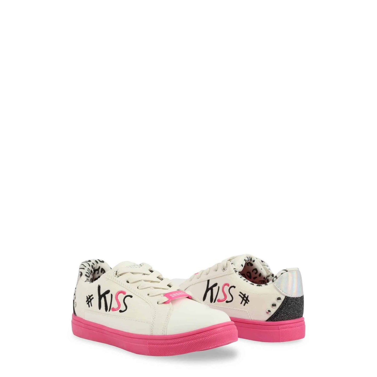 Shone Sneakers Blanc et Rose avec Détail #KISS