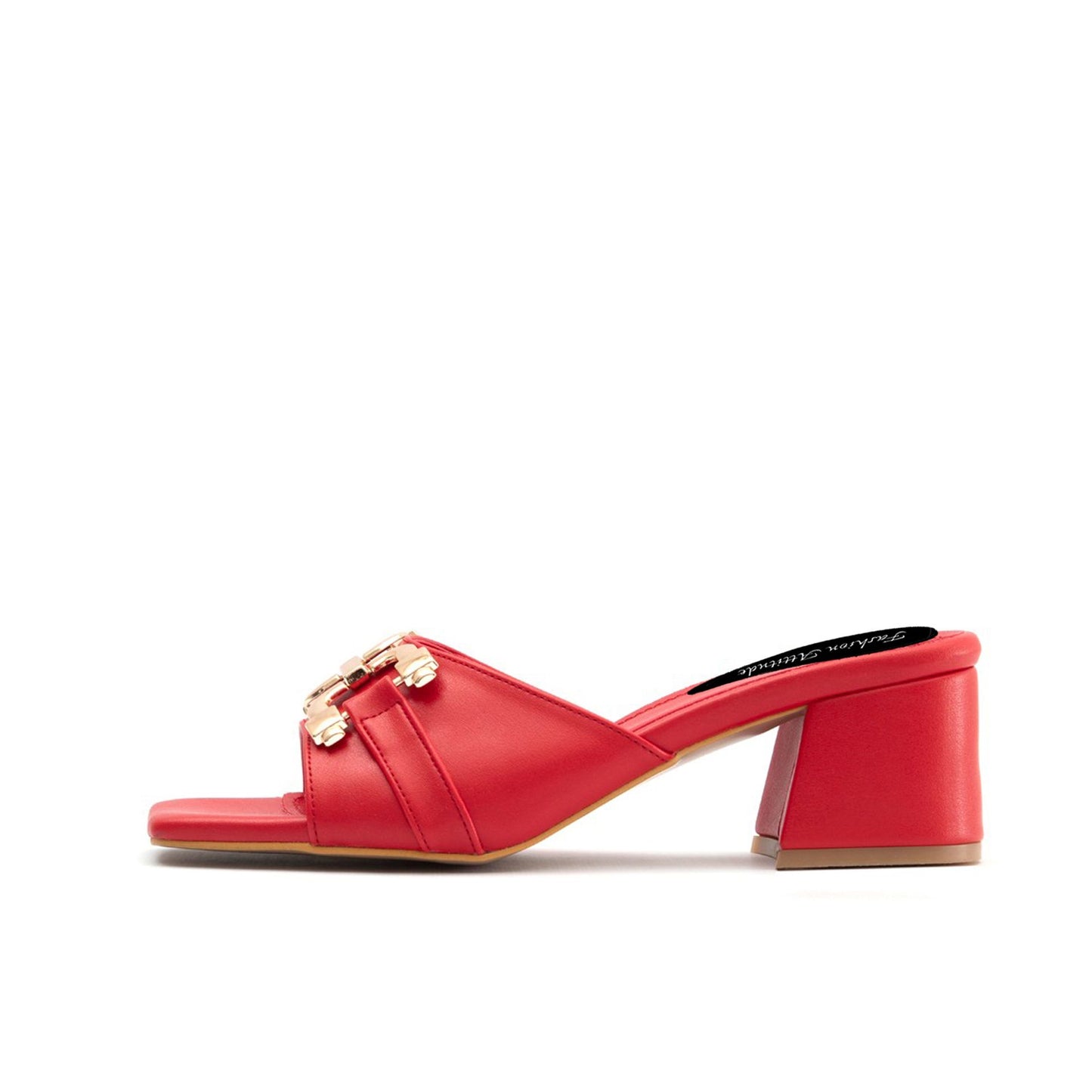 Fashion Attitude - Sandales Femme à Talon Rouge Élégant