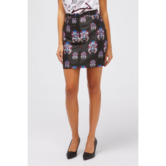 Custo Barcelona – Jupe Courte à Motifs Masques Asiatiques