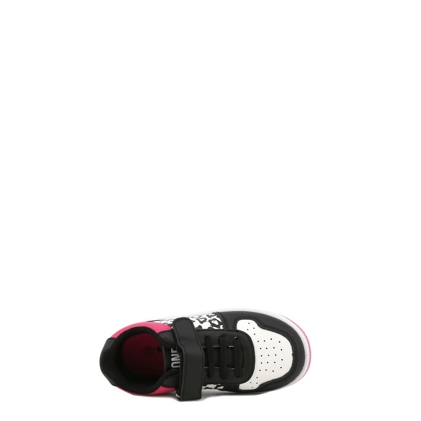 Shone Sneakers Noires et Roses avec Détail Léopard