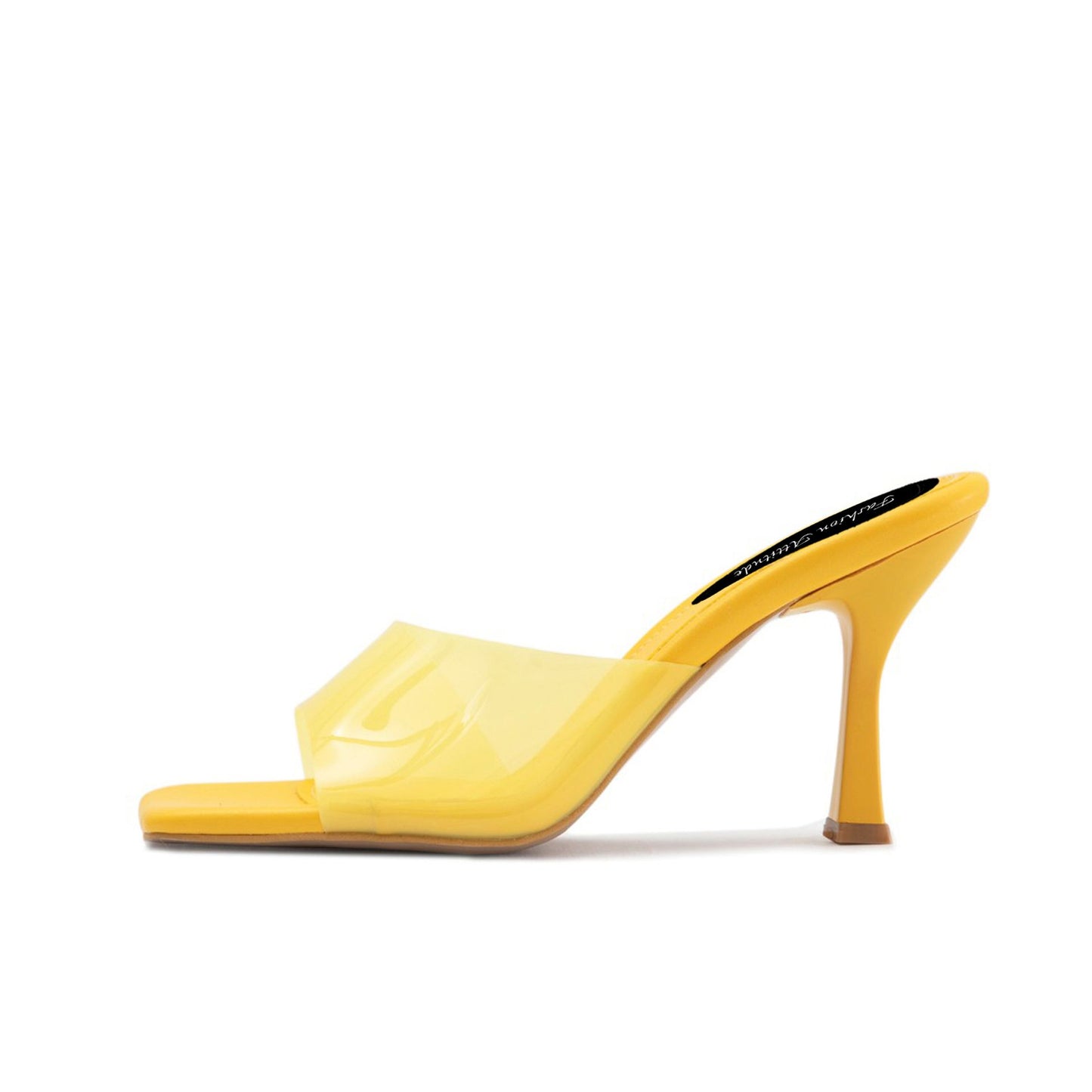 Fashion Attitude - Sandales Femme à Talon Jaune Transparent