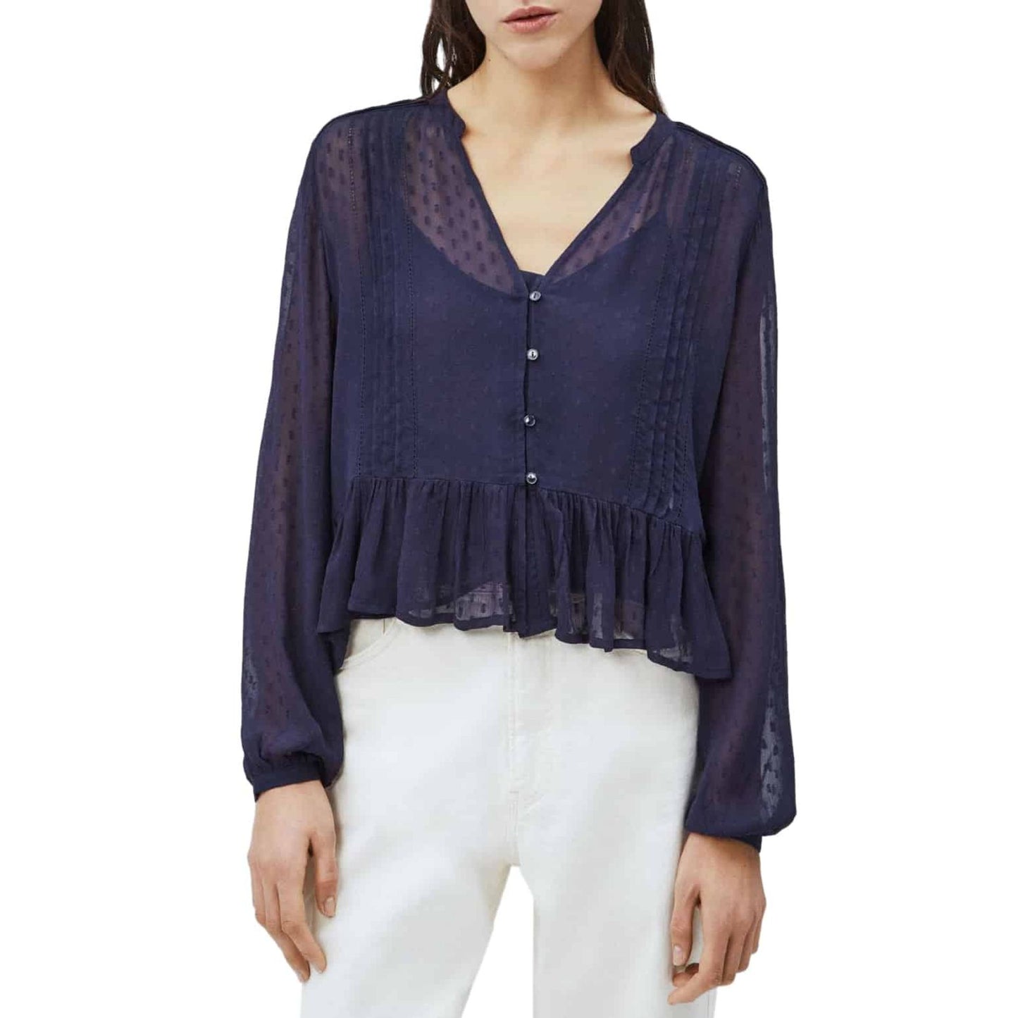 Pepe Jeans - Chemise Femme Fluide en Viscose, Élégance Romantique