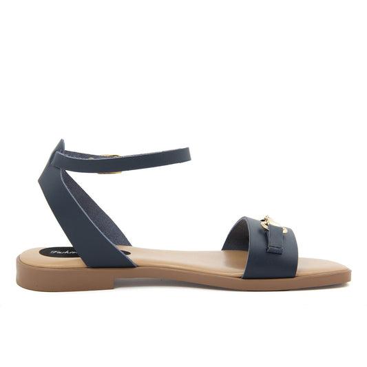 Fashion Attitude - Sandales Femme (Bleu Navy avec Détail Doré)