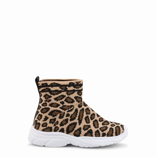 Shone Sneakers à Imprimé Léopard Brun