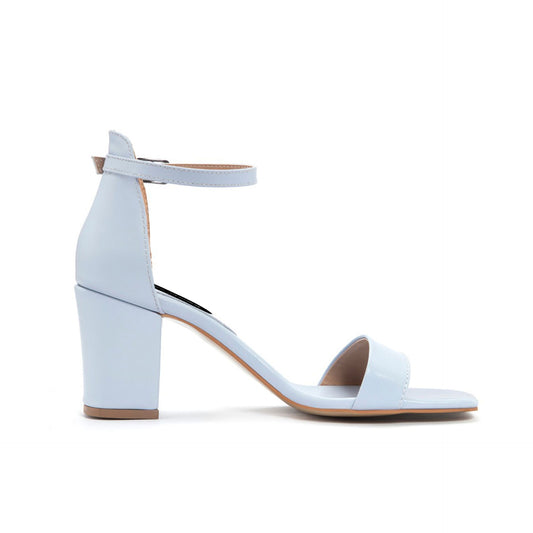 Fashion Attitude - Sandales Femme à Talon Bloc Bleu Ciel Élégant