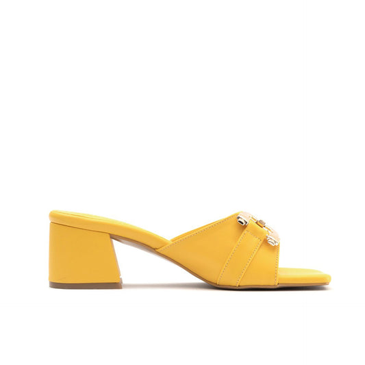 Fashion Attitude - Sandales Femme à Talon Jaune Élégant