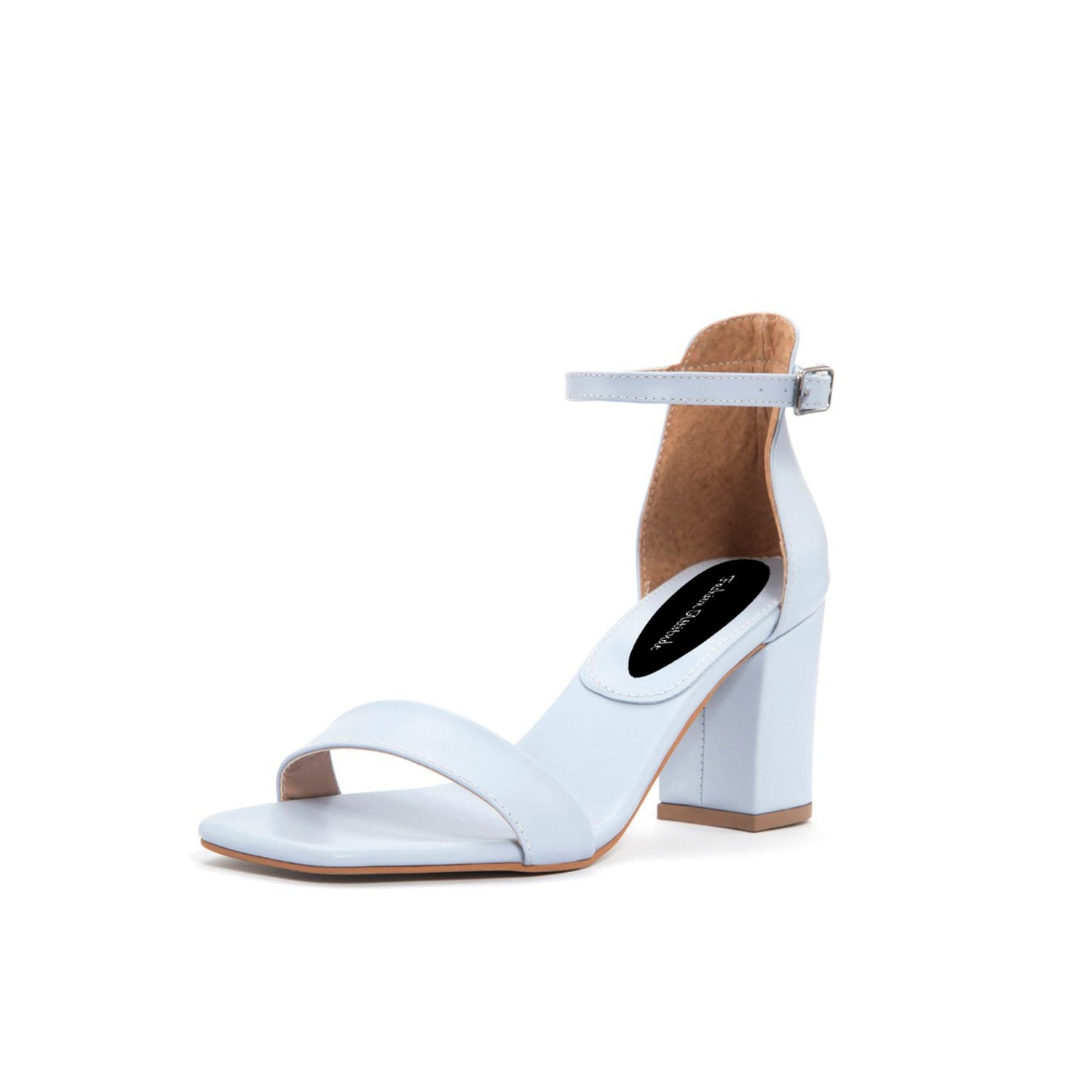 Fashion Attitude - Sandales Femme à Talon Bloc Bleu Ciel Élégant