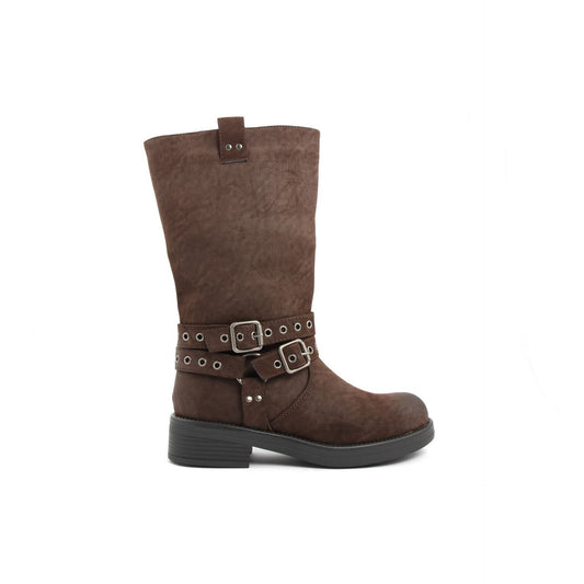 Bottes Fashion Attitude en Matière Synthétique Brun