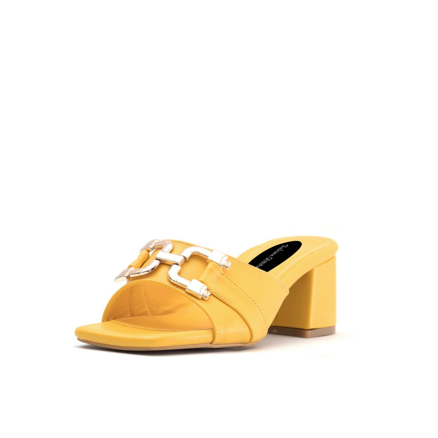 Fashion Attitude - Sandales Femme à Talon Jaune Élégant