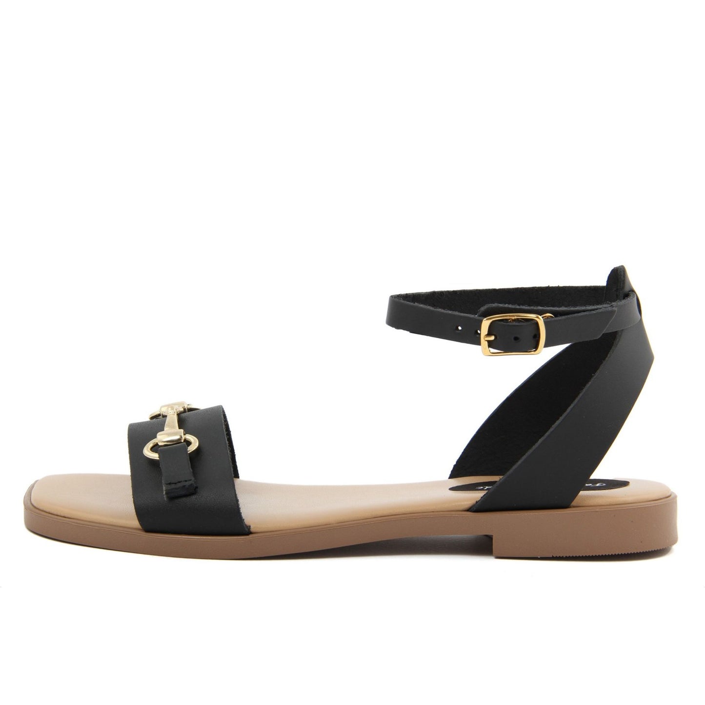 Fashion Attitude - Sandales Femme (Noir avec Détail Doré)