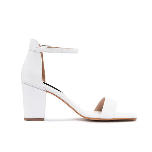 Fashion Attitude - Sandales Femme à Talon Bloc Blanc Élégant