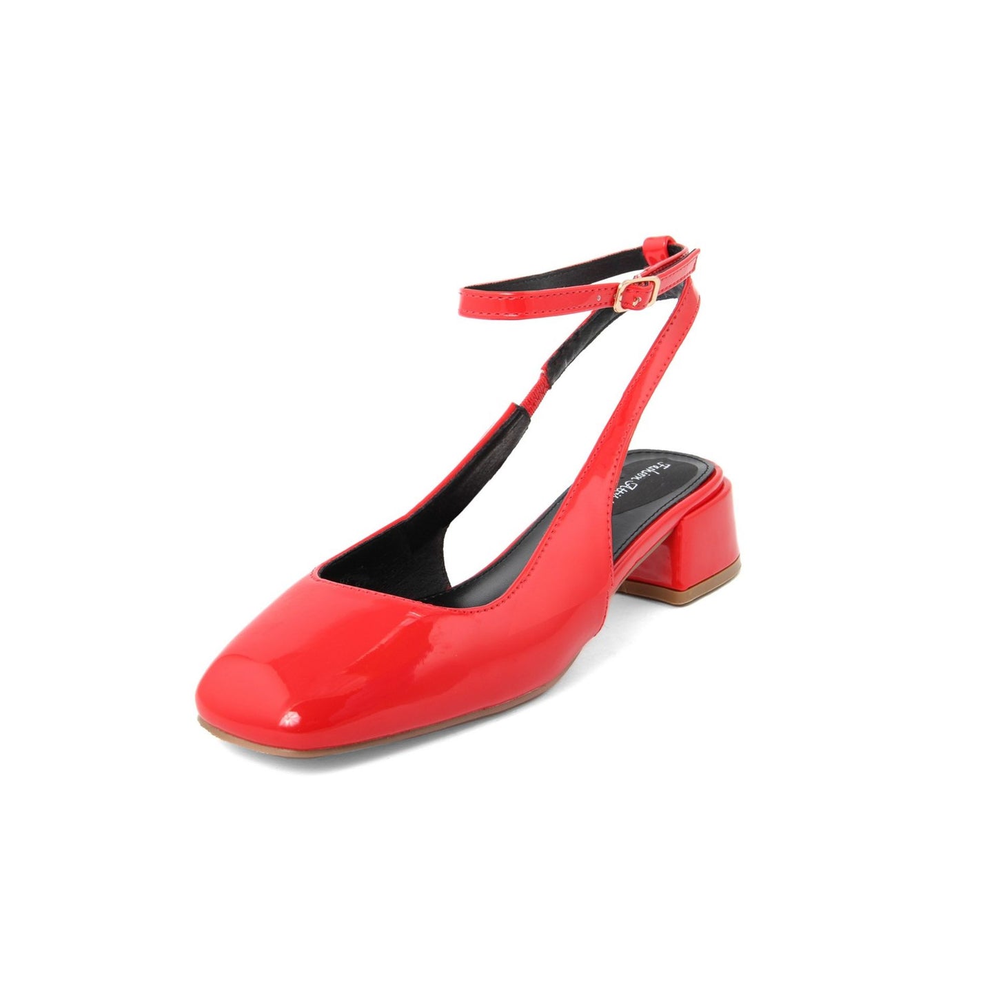 Fashion Attitude - Sandales Femme Vernies Rouges à Talon Bloc 4 cm