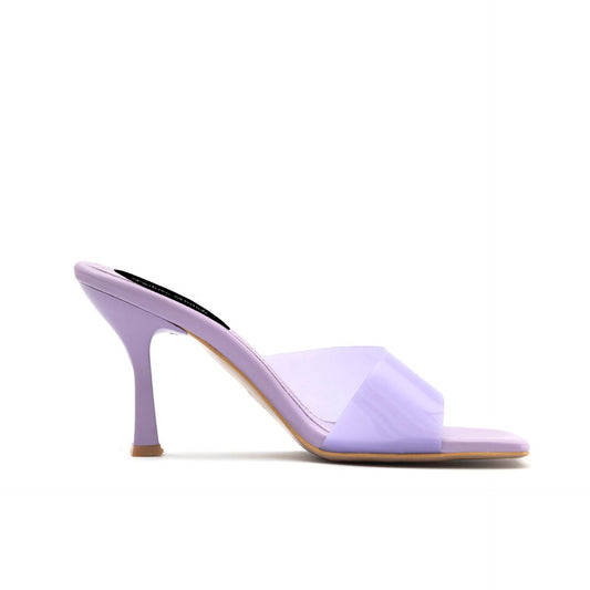 Fashion Attitude - Sandales Femme à Talon Lilas Transparent