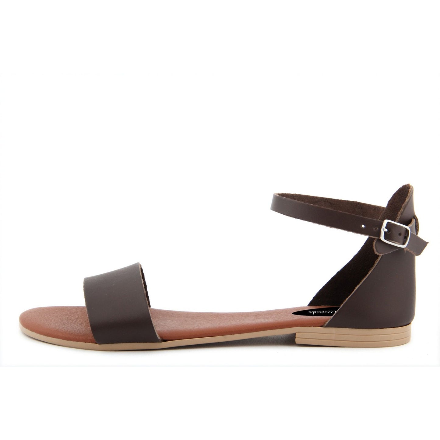 Fashion Attitude - Sandales Femme (Brun Foncé Minimaliste)