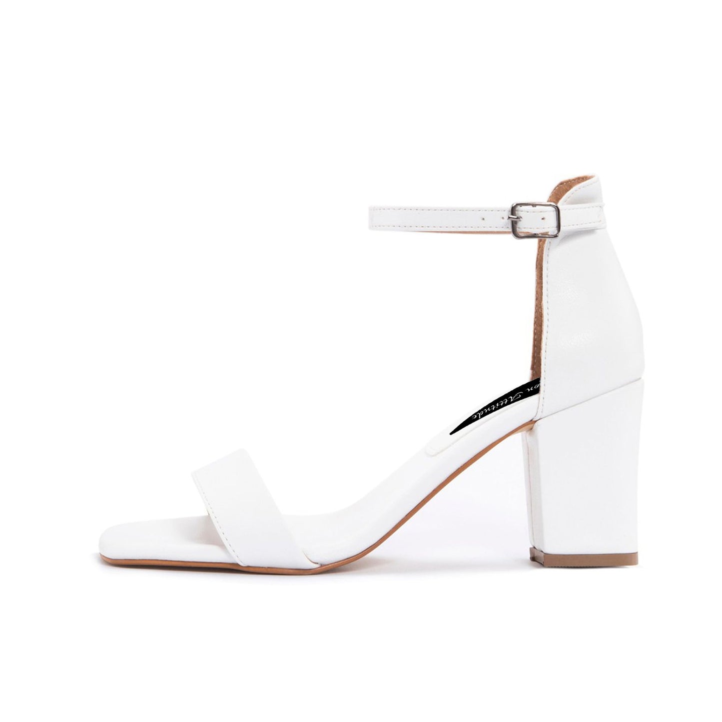 Fashion Attitude - Sandales Femme à Talon Bloc Blanc Élégant