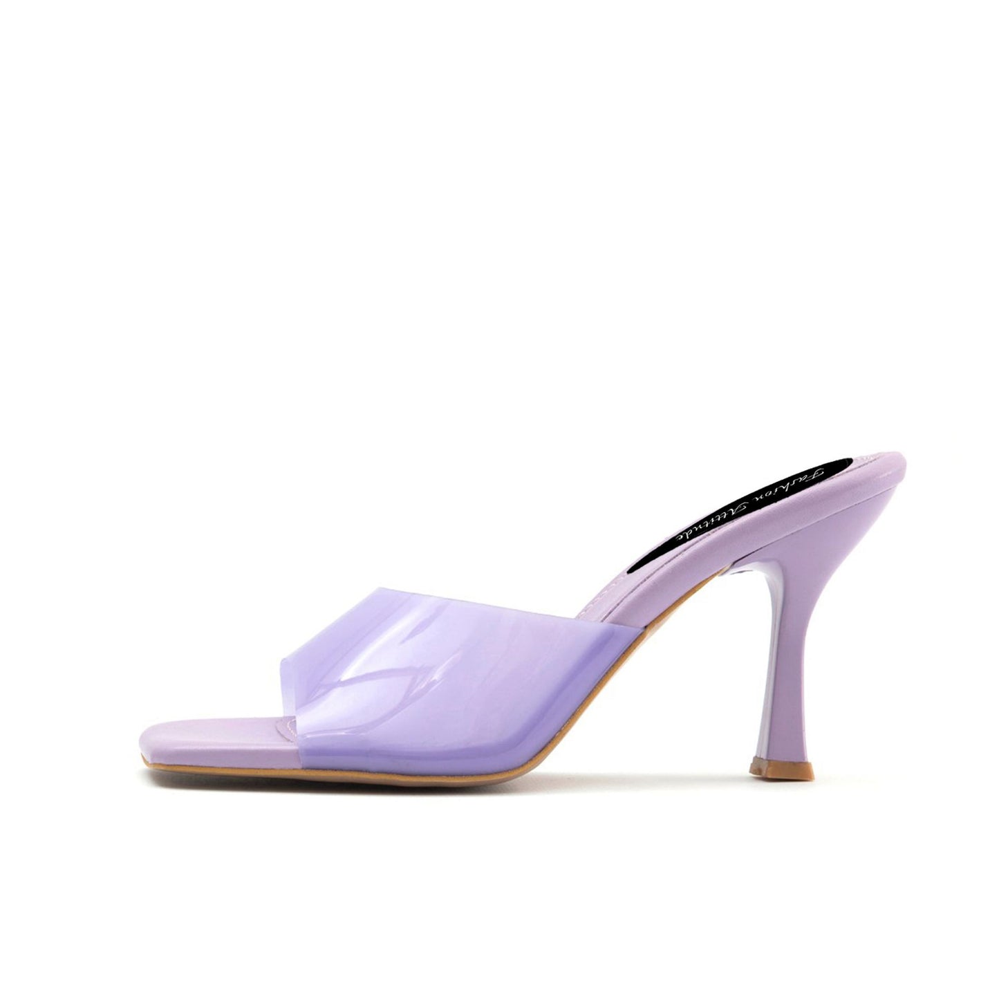 Fashion Attitude - Sandales Femme à Talon Lilas Transparent