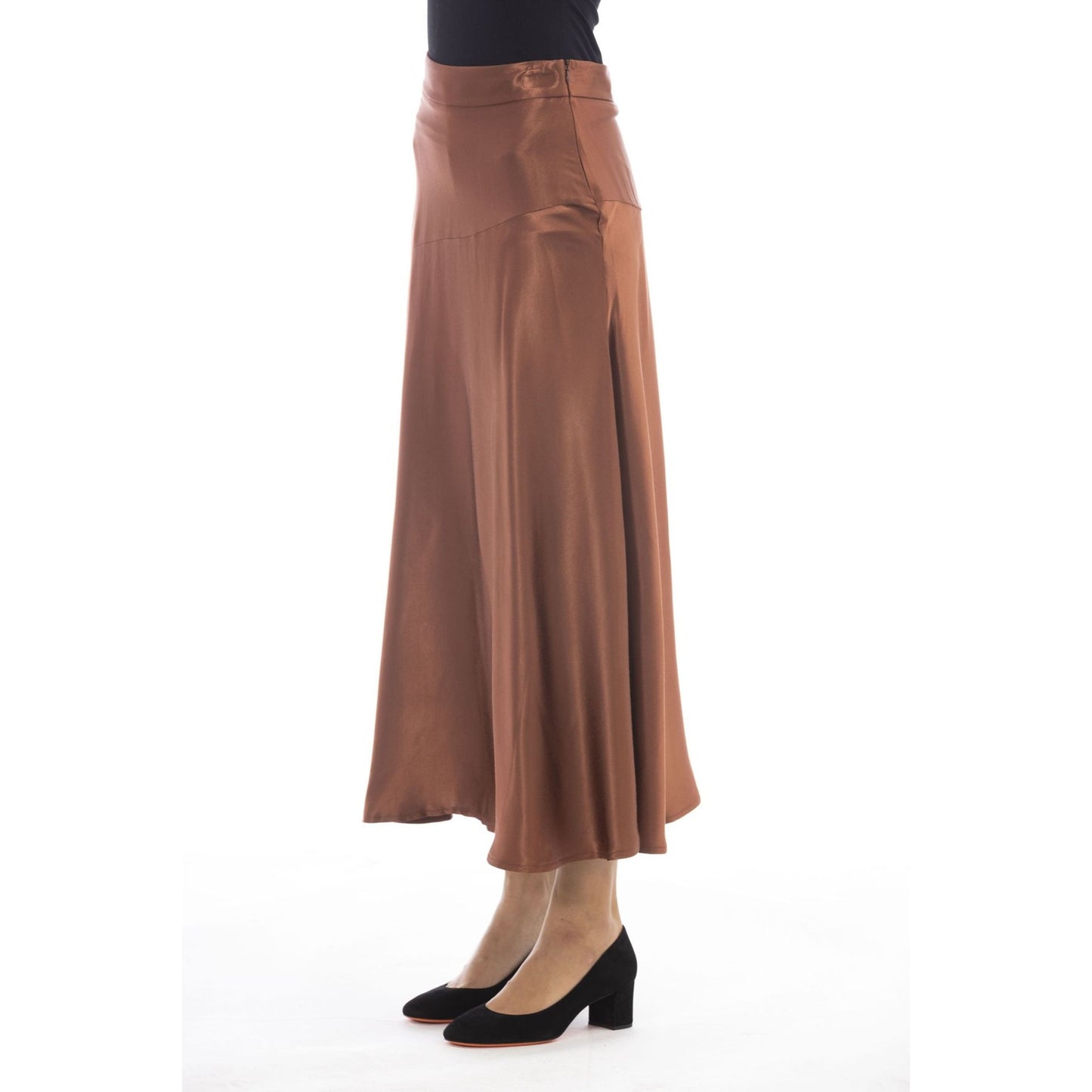 Alpha Studio – Jupe Longue Satinée en Viscose