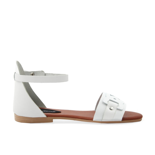 Fashion Attitude - Sandales Femme (Blanc avec Détail Décoratif)