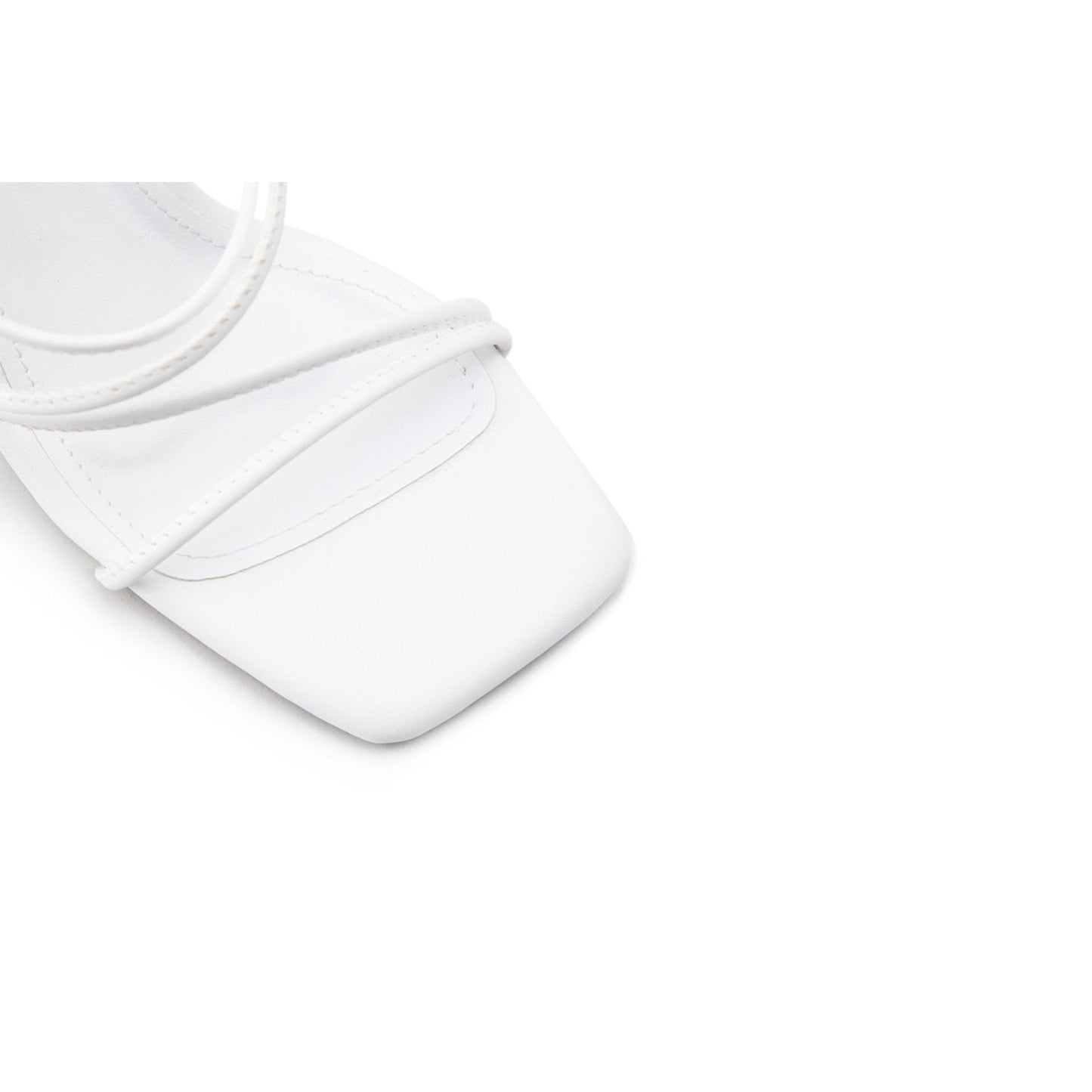 Fashion Attitude - Sandales Femme à Talon Blanc Minimaliste