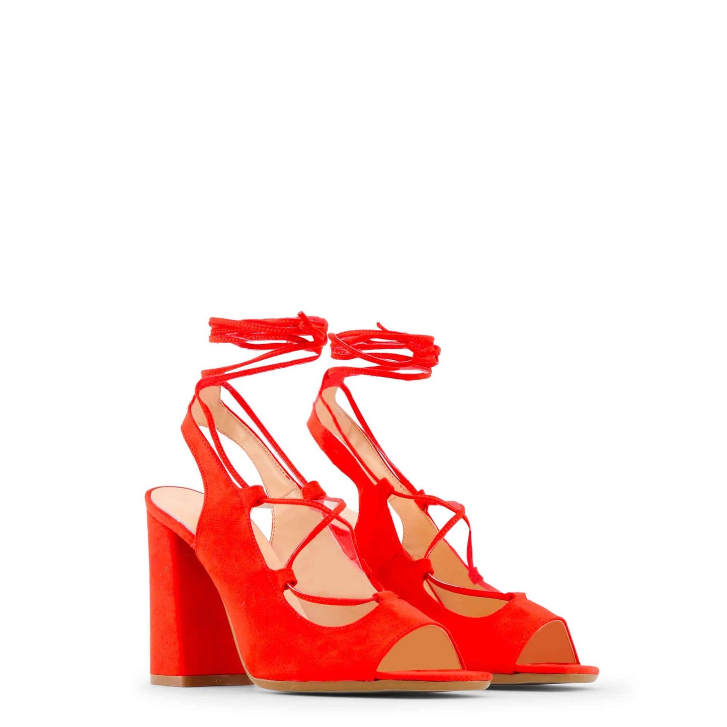 Made in Italia - Sandales Femme à Talon Haut 10 cm avec Lacet à la Cheville