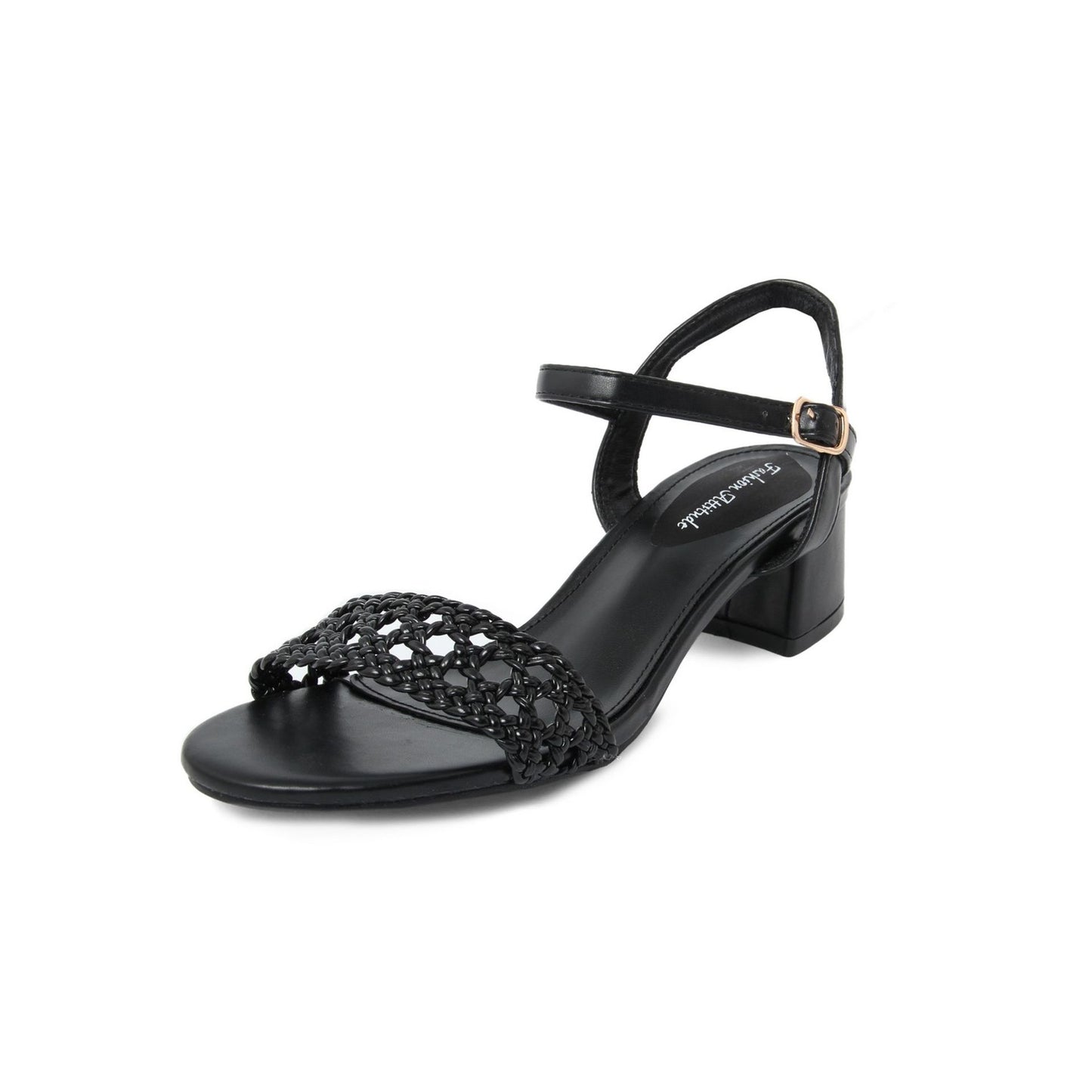 Fashion Attitude - Sandales Femme Élégantes à Talon Bloc Noir