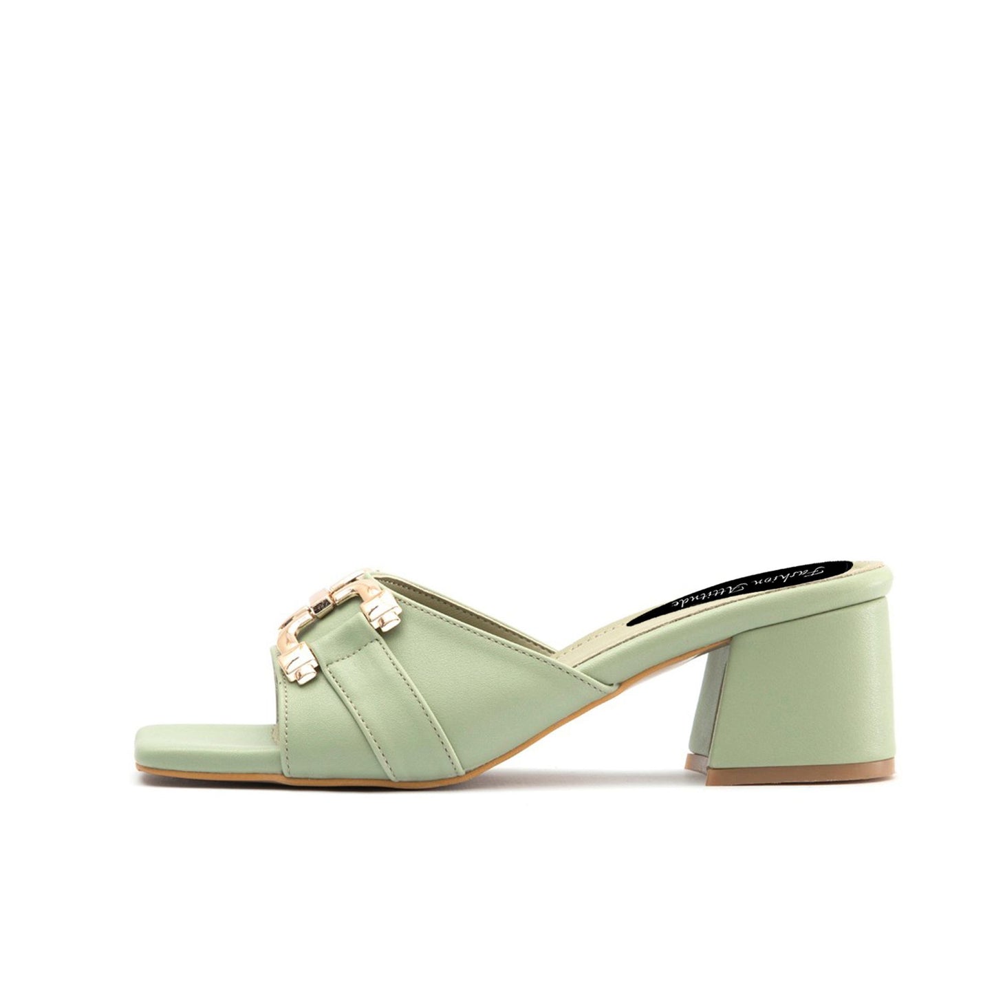 Fashion Attitude - Sandales Femme à Talon Vert Pomme Élégant