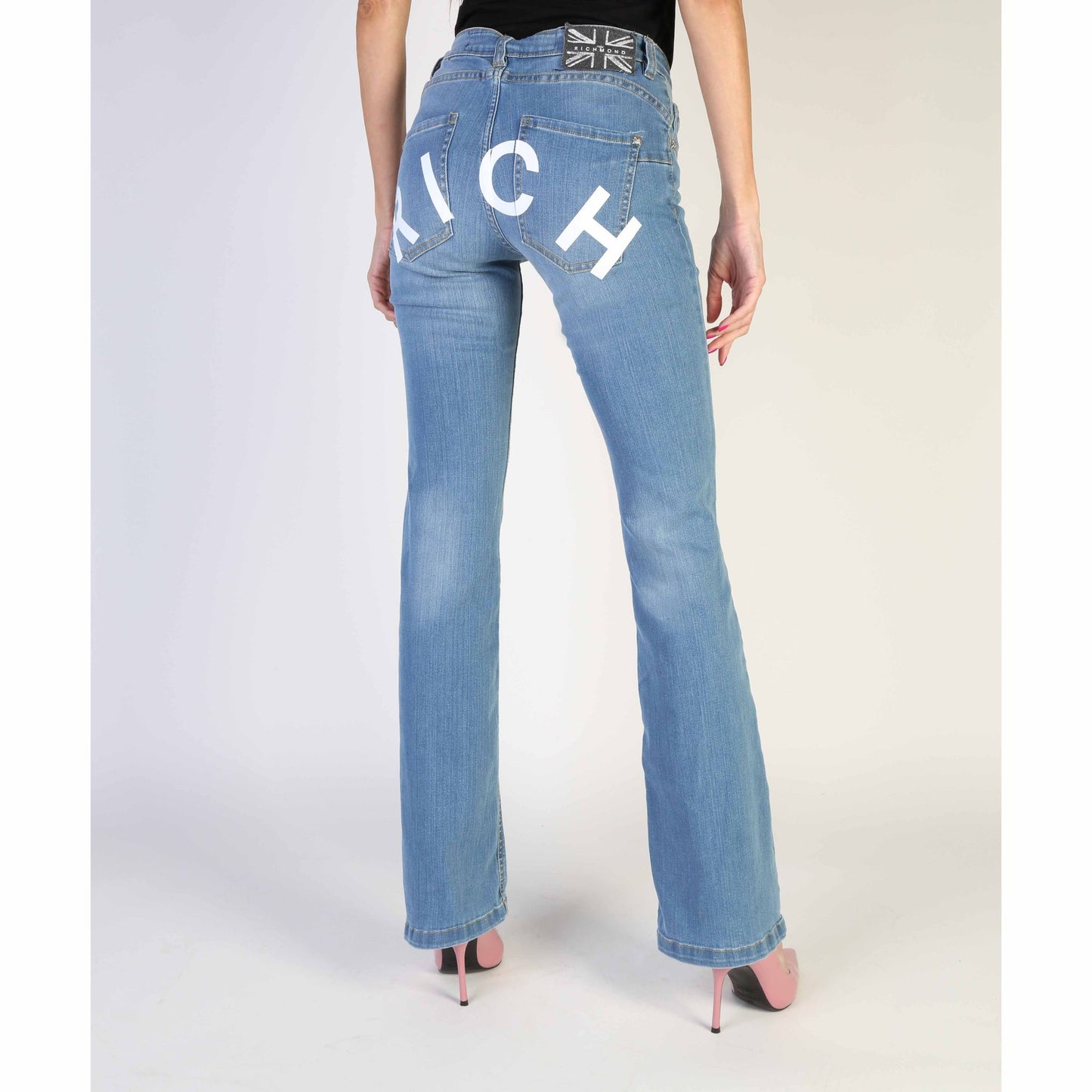 Richmond - Jean Femme Coupe Évasée avec Lettrage, Audace et Style